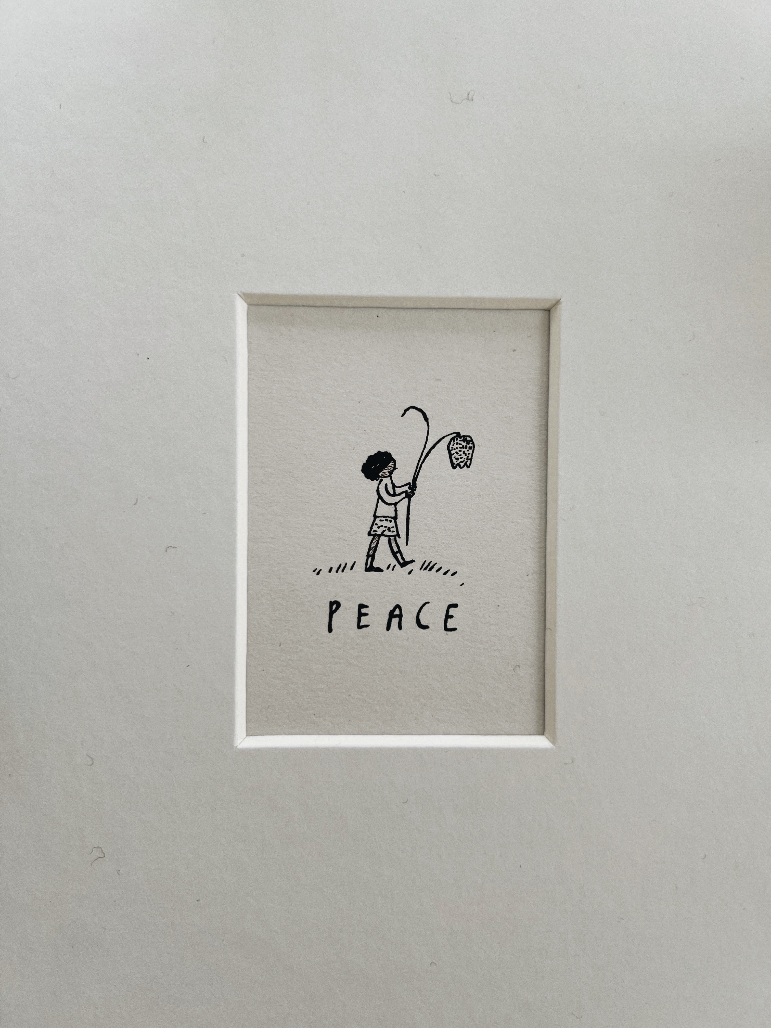 Peace two: original ink drawing