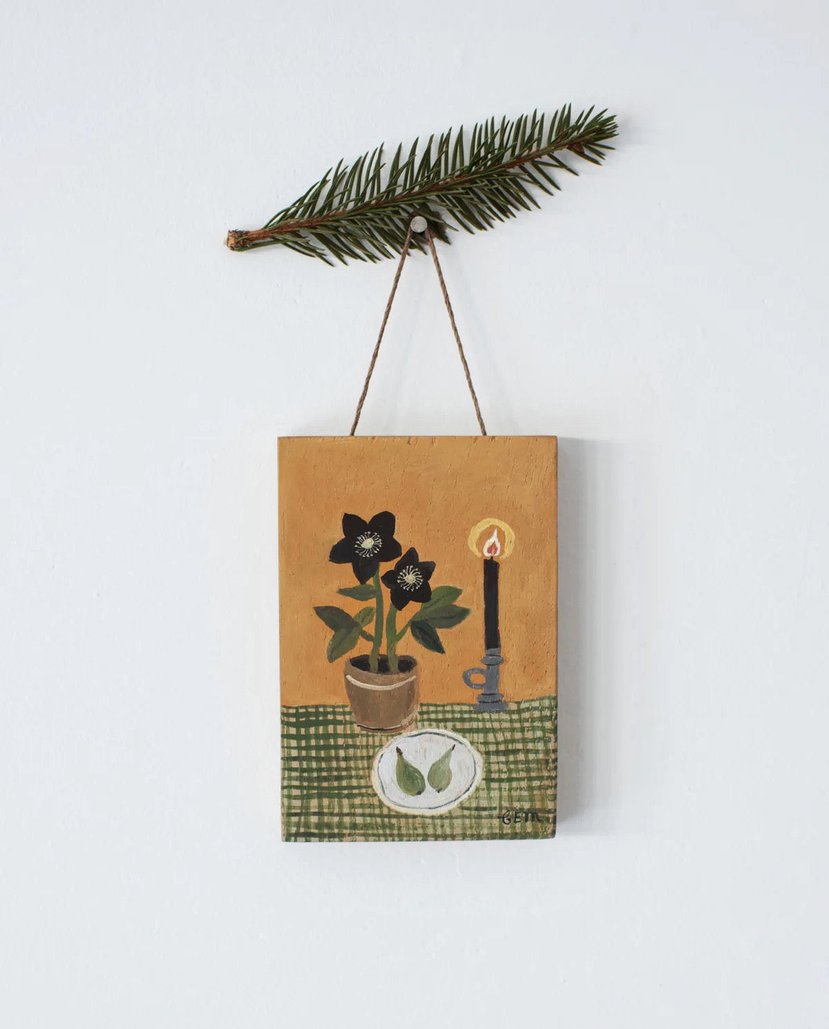 Pears- original painting on wood