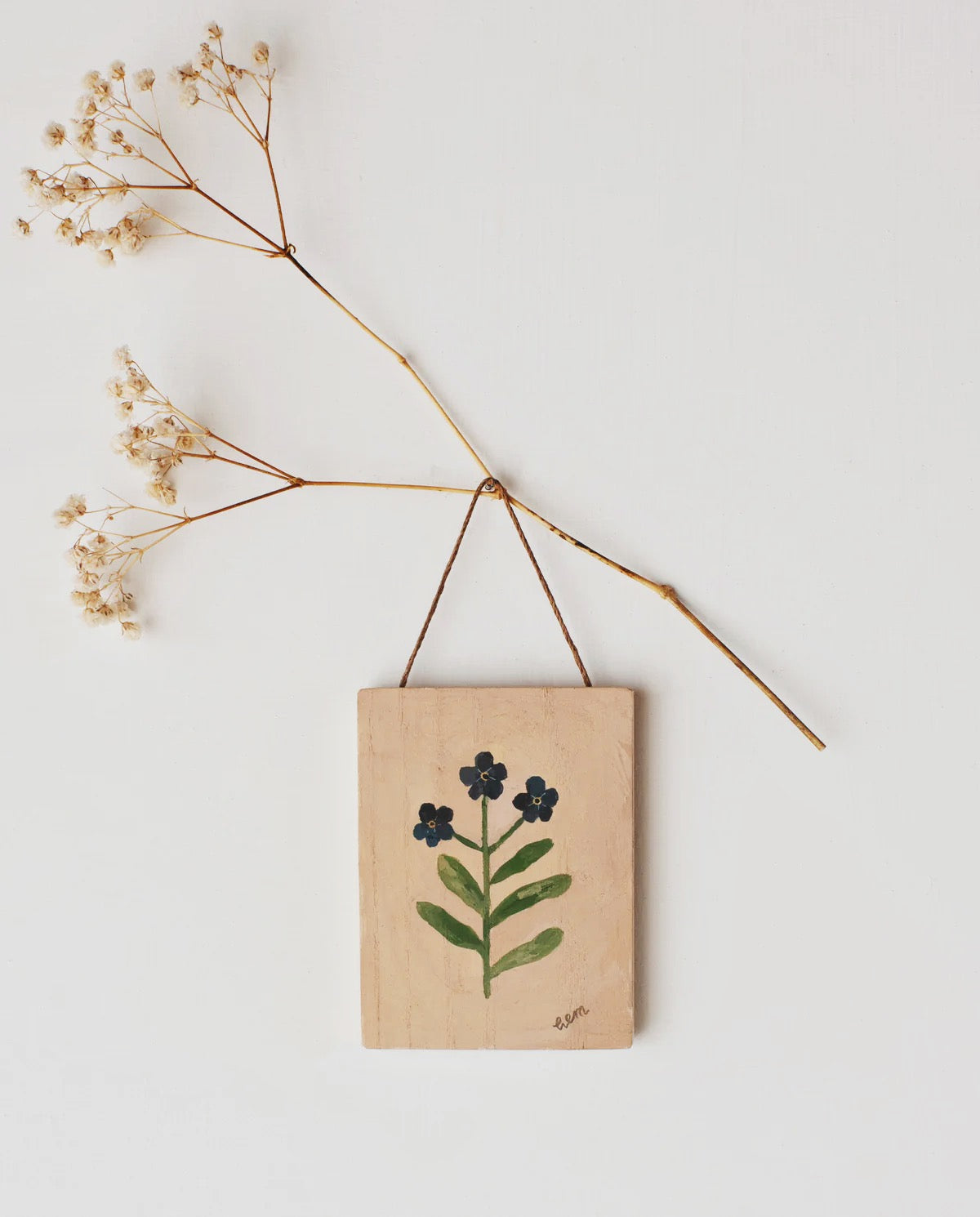 Forget-me-not - original painting on wood