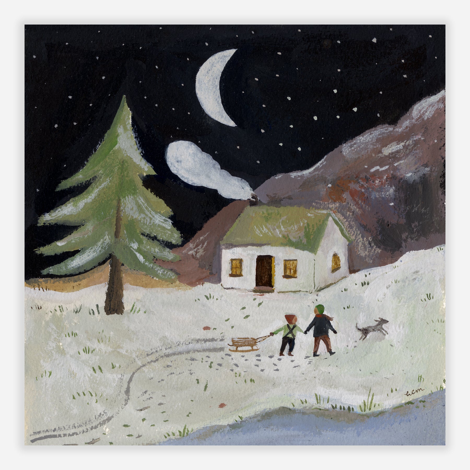 A Winter's Night 20x20cm Print