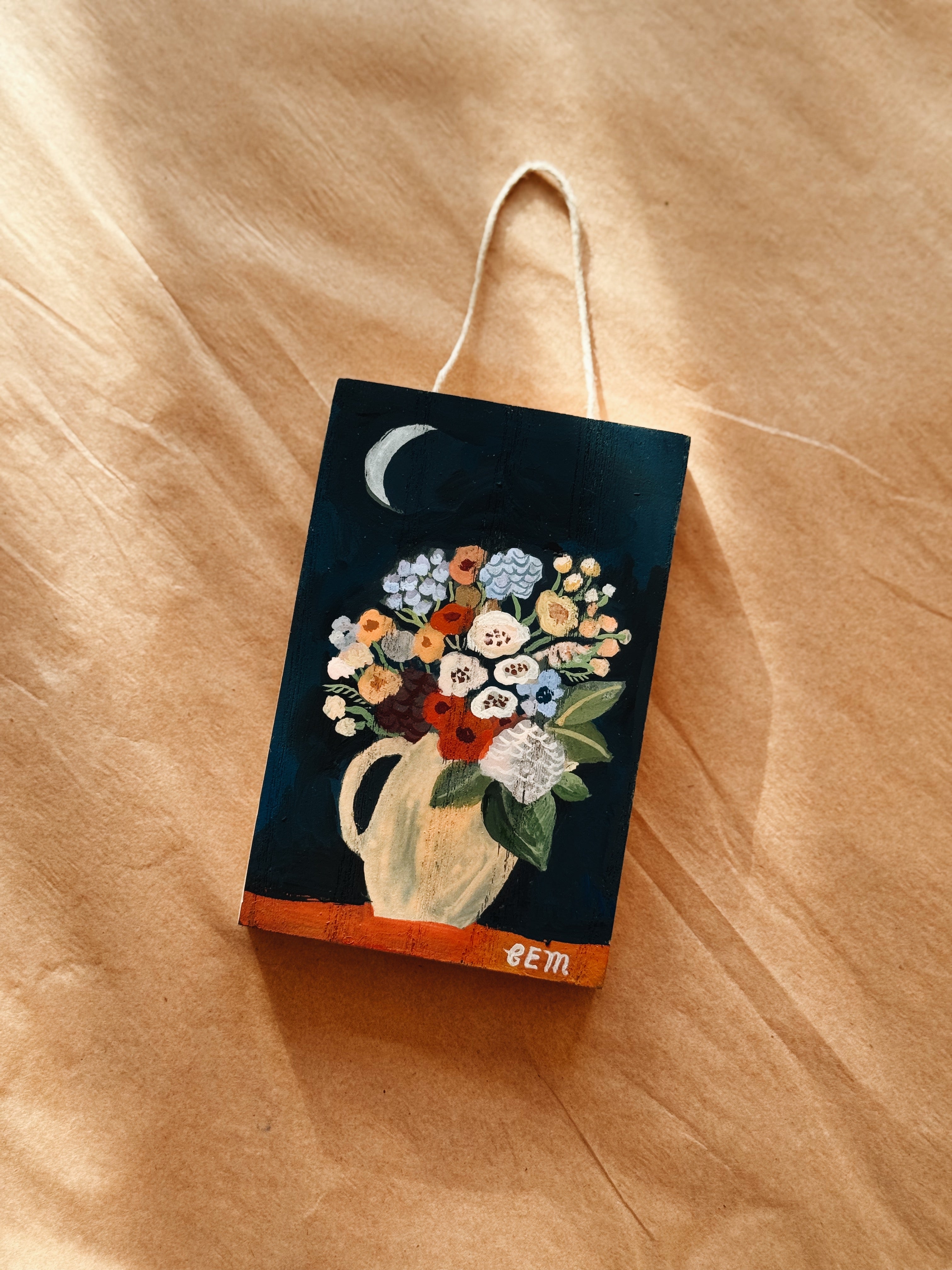 Dear Flowers - original painting on wood