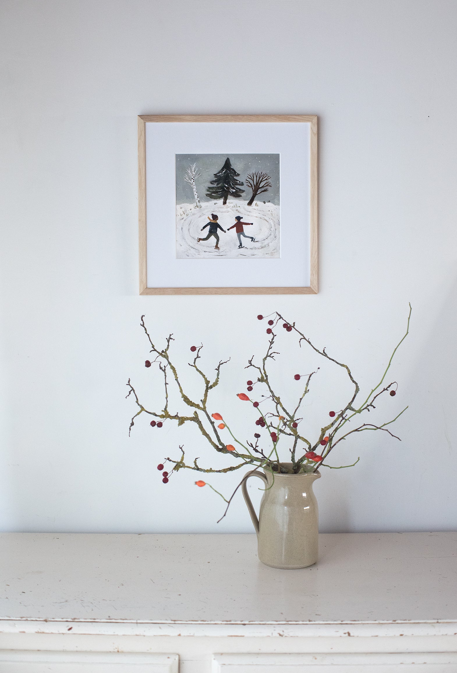 Two Skaters 20x20 print