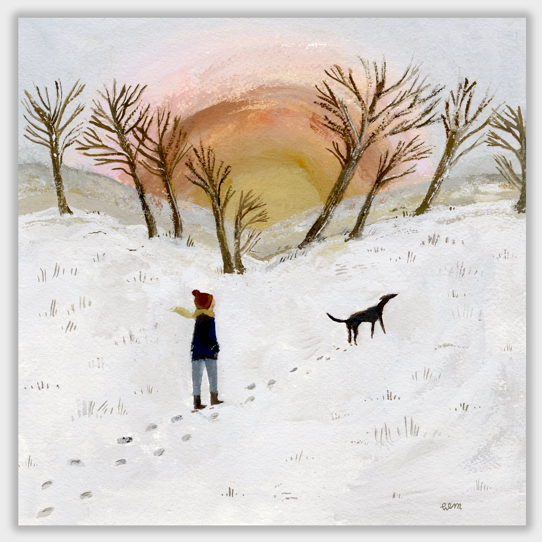 Low Winter Sun 20x20 print