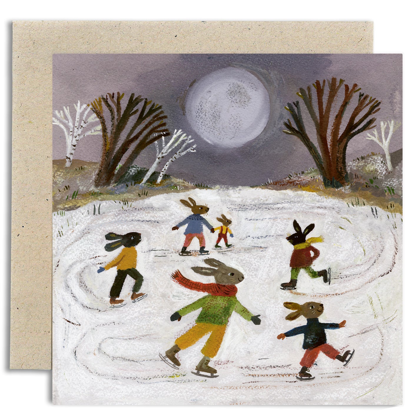 Moonlight Skating Card