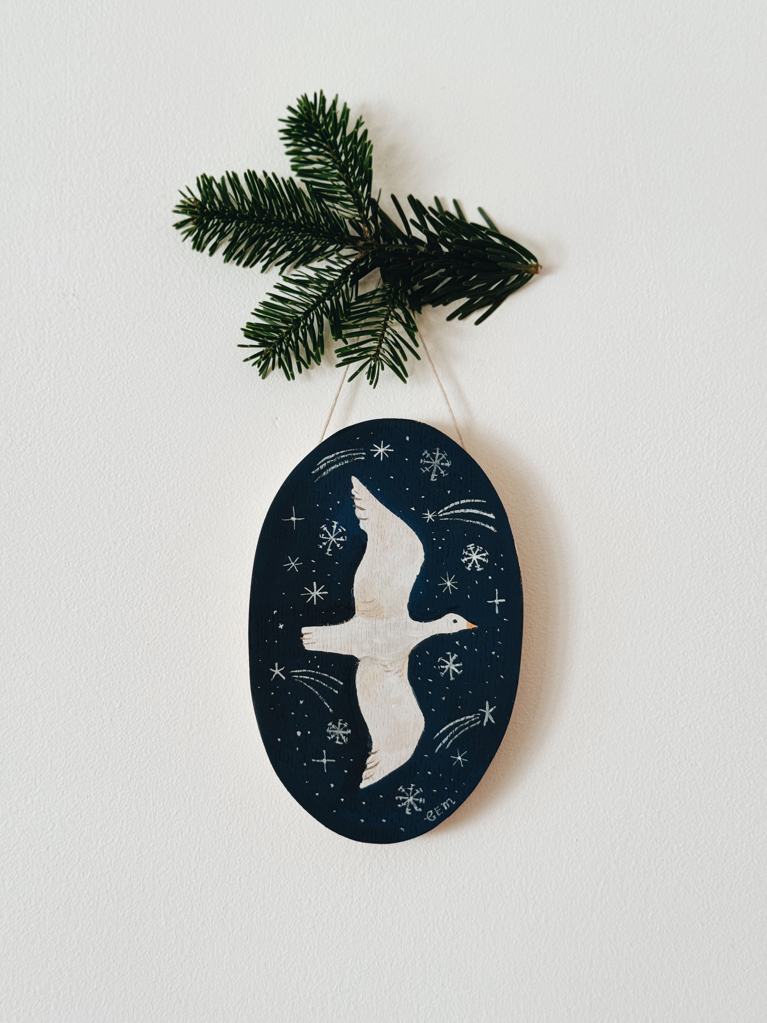 Night Flight - original painting on wood