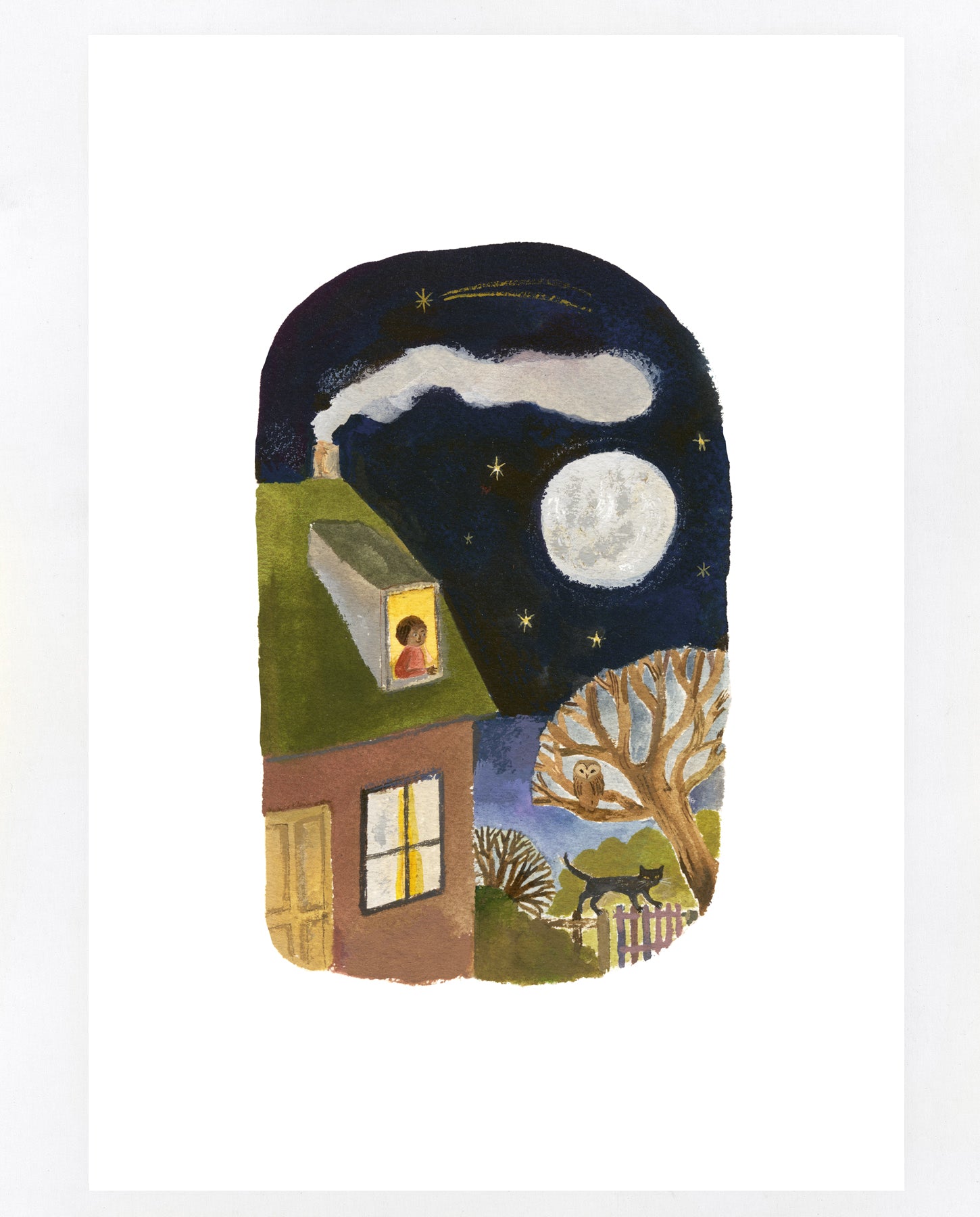 Night Gazing A4 print