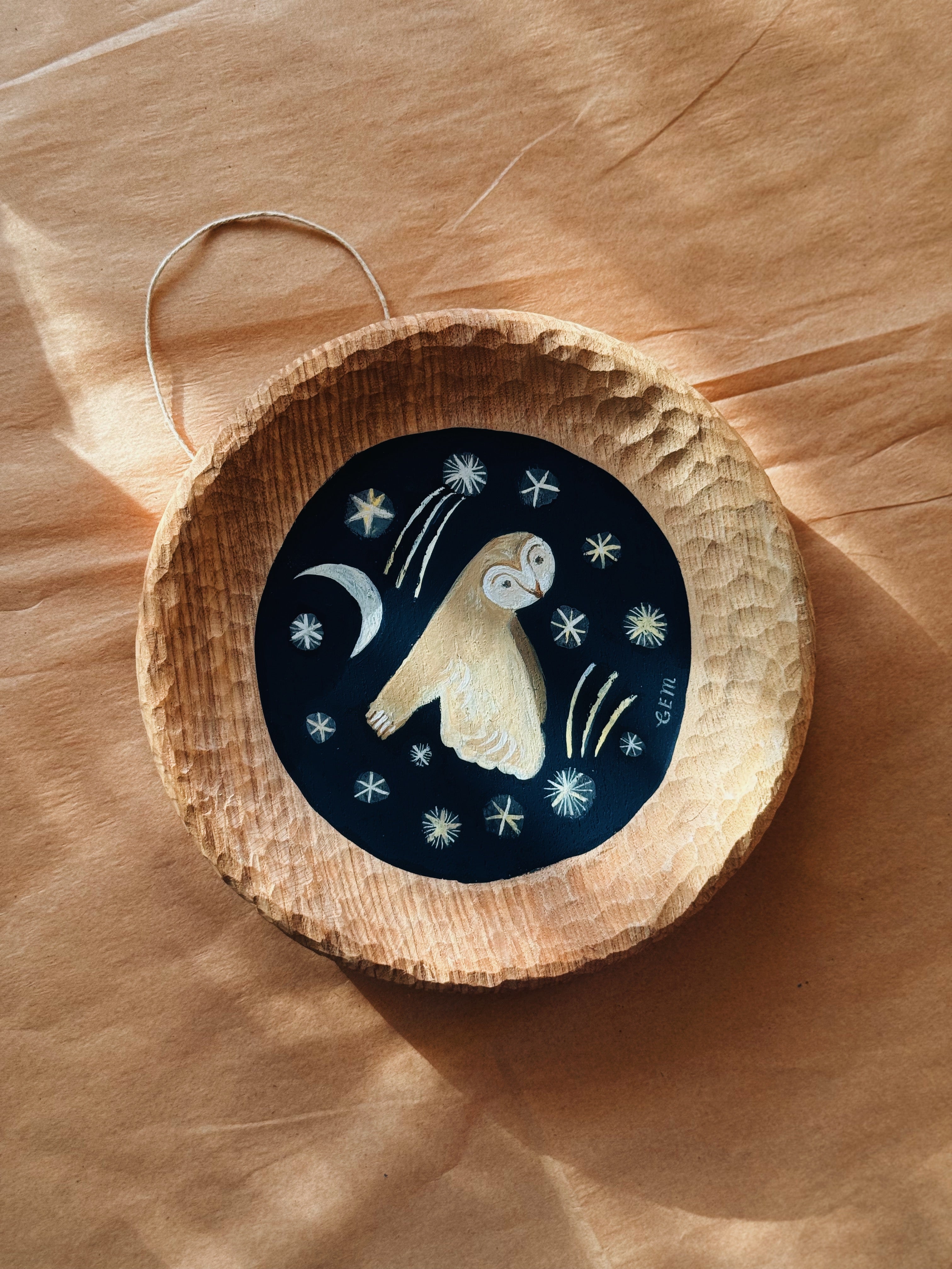 Night Owl - original painting on wood