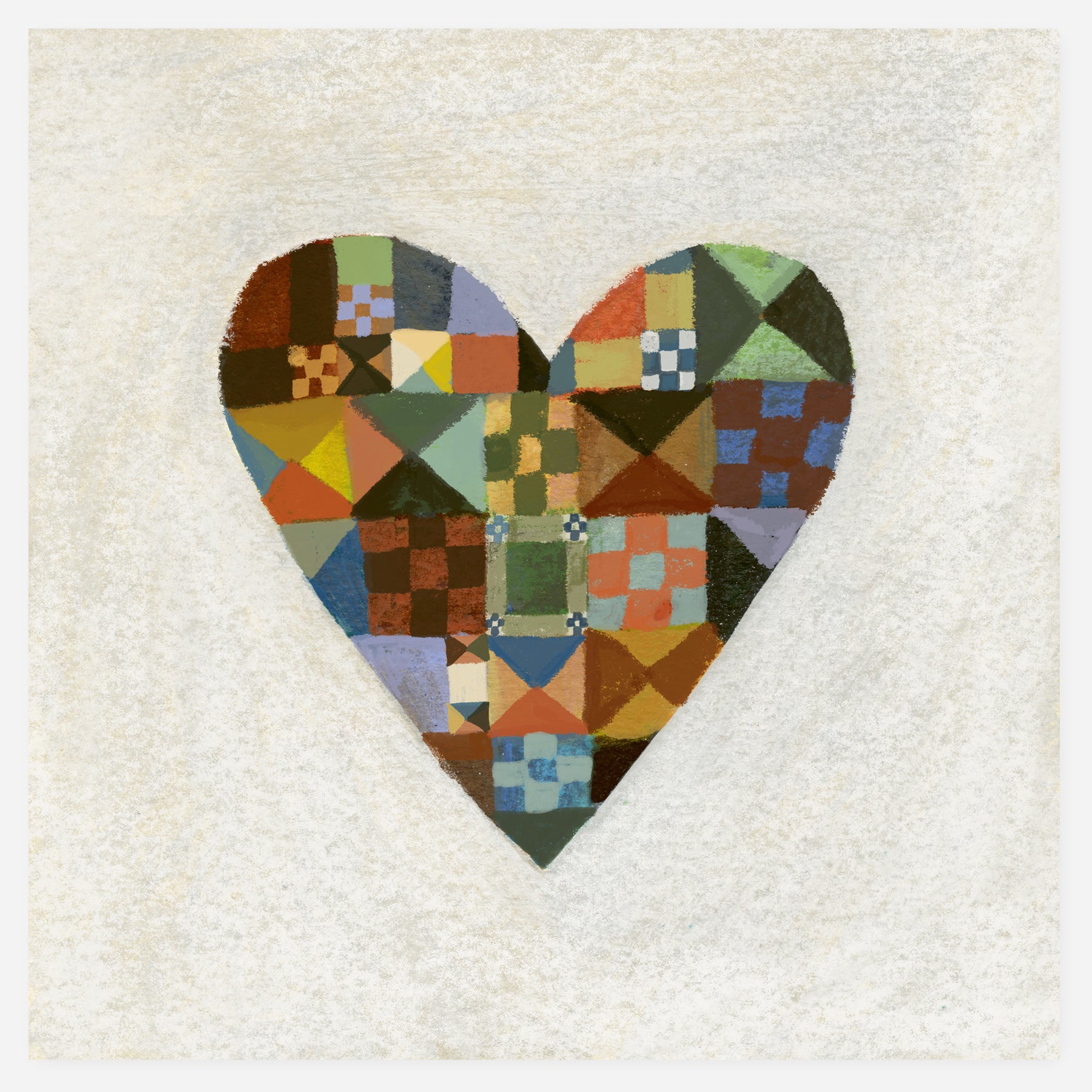 Patchwork Heart 20x20cm print