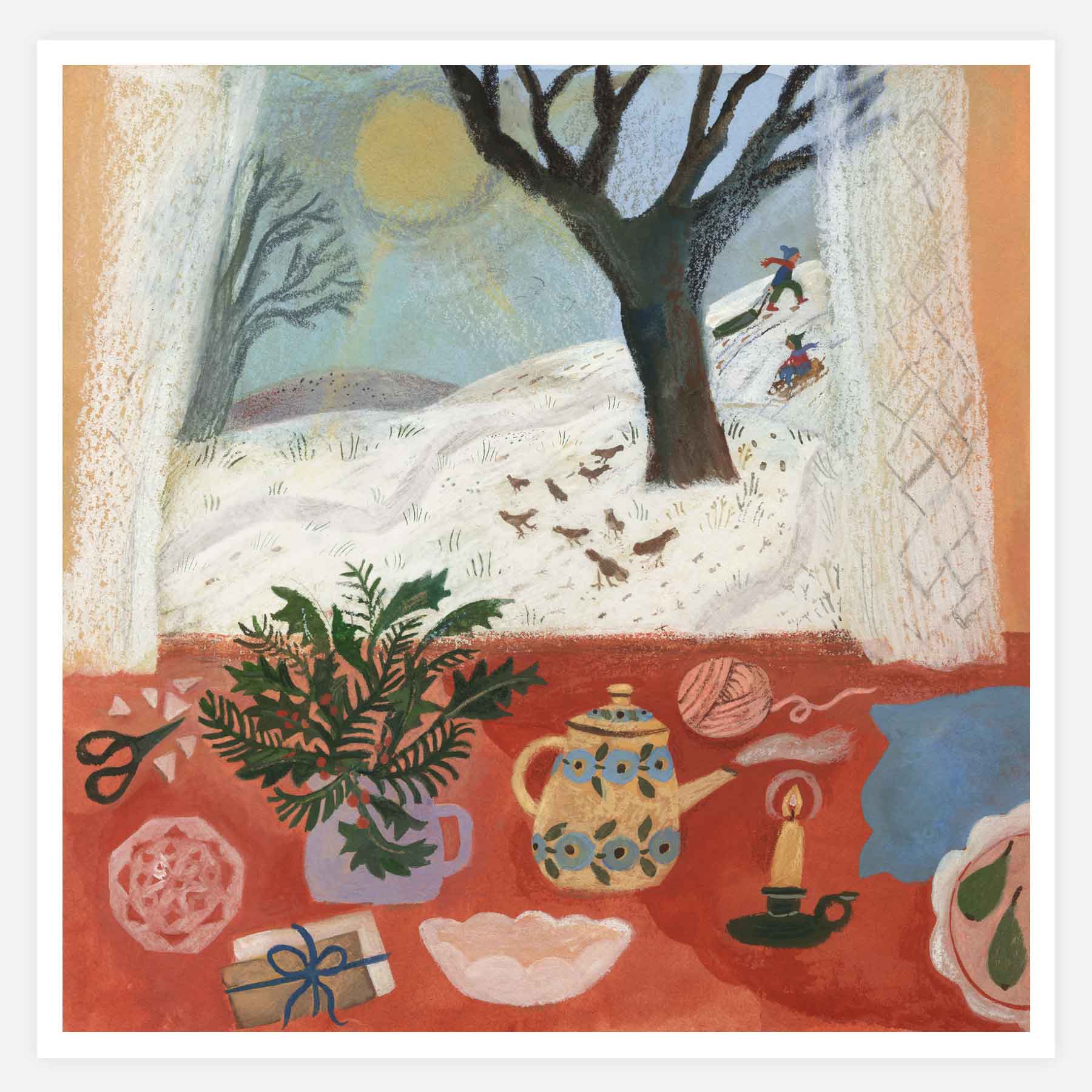 Slow Snow Day 20x20cm print