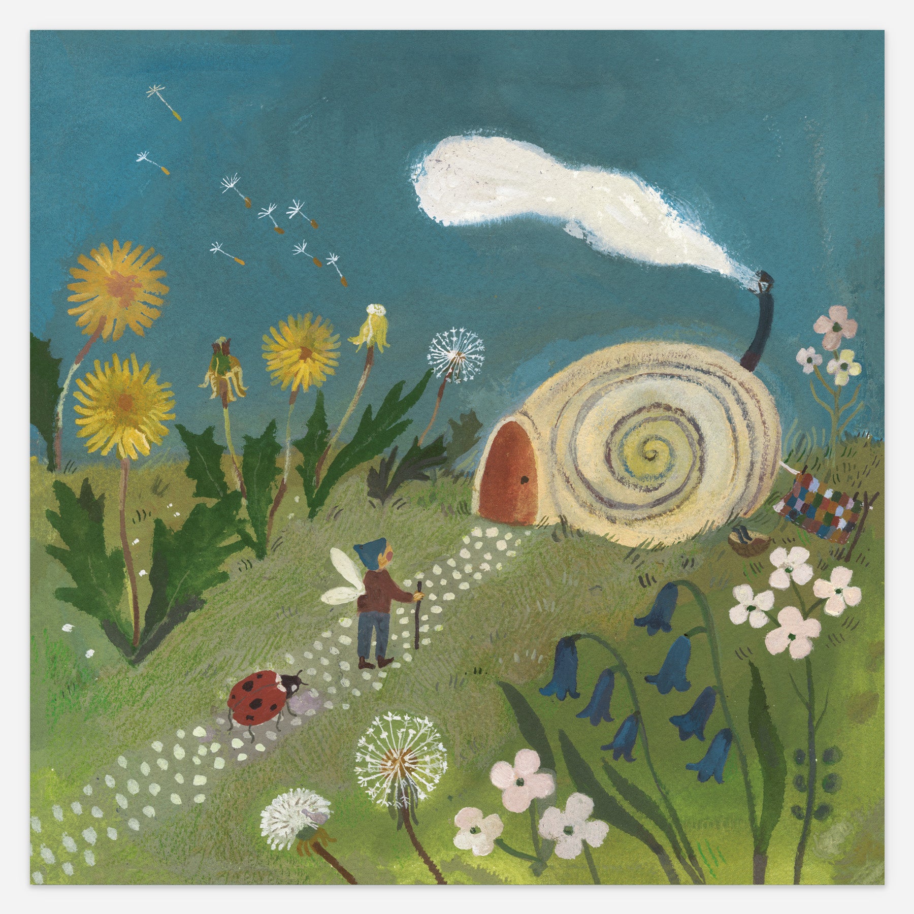 Snail Cottage 20x20cm Print