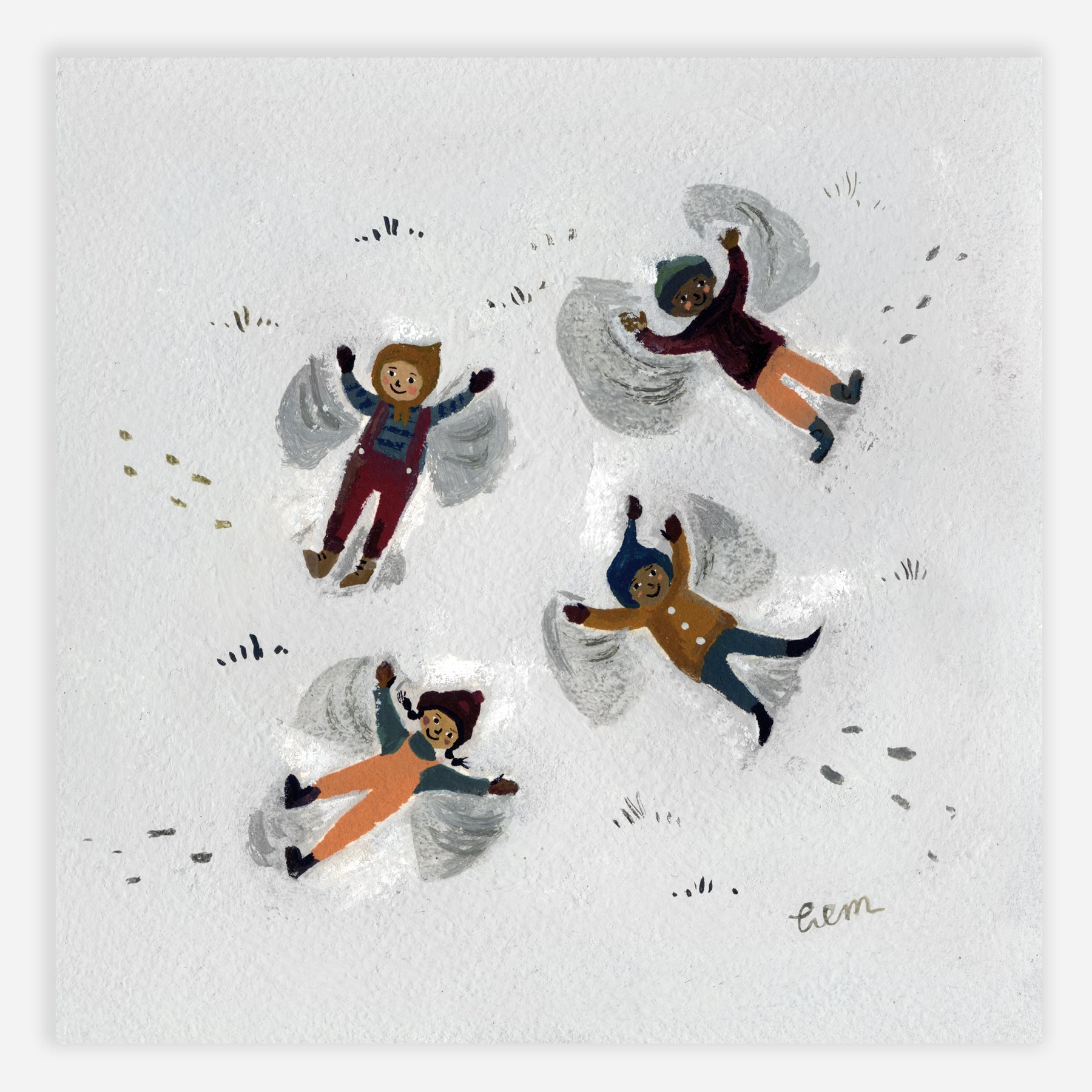 Snow Angels 20x20 cm print