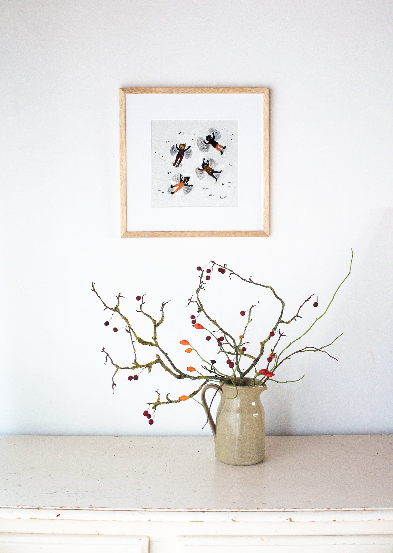 Snow Angels 20x20 cm print