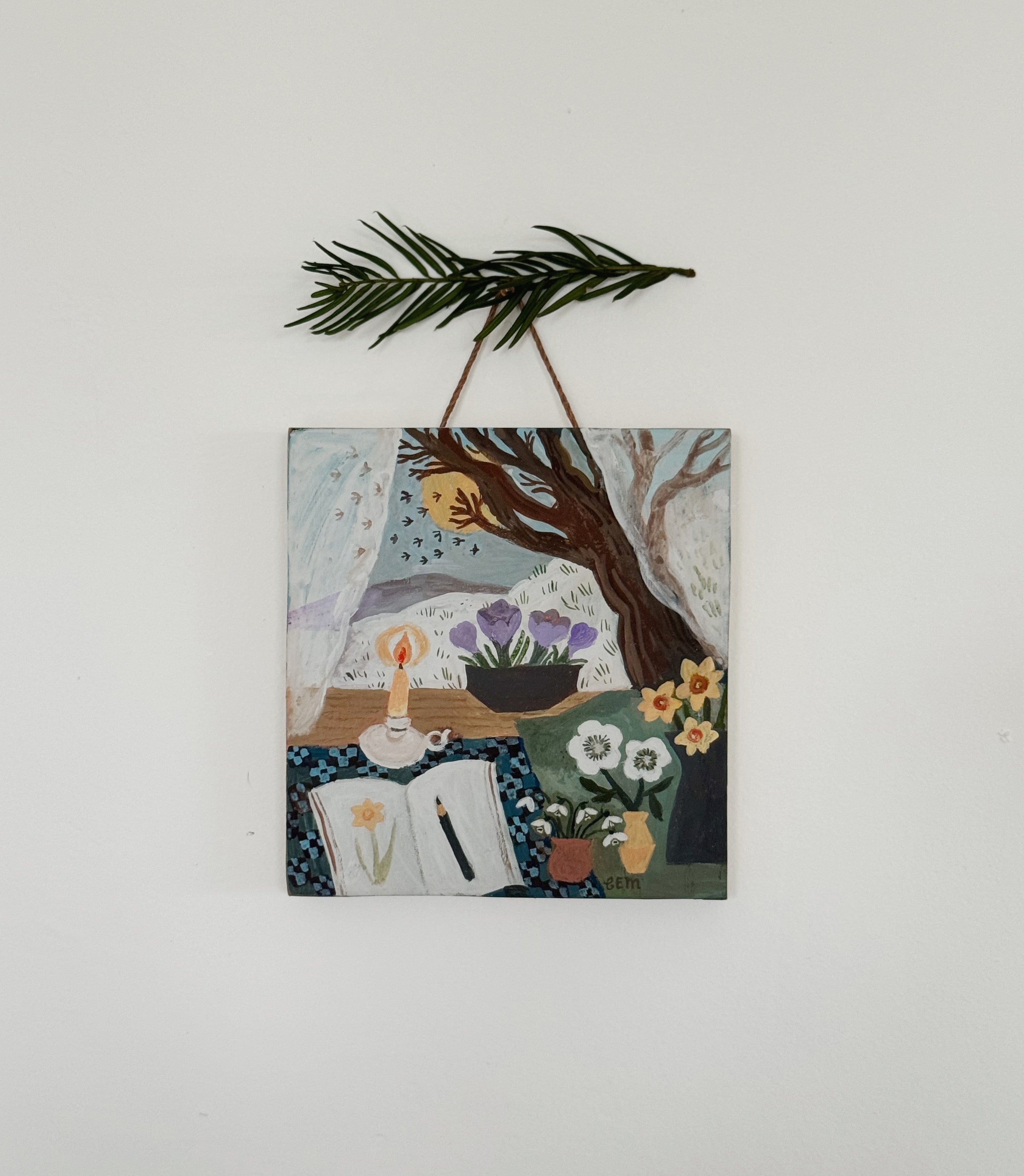 Soon Spring - original painting on wood