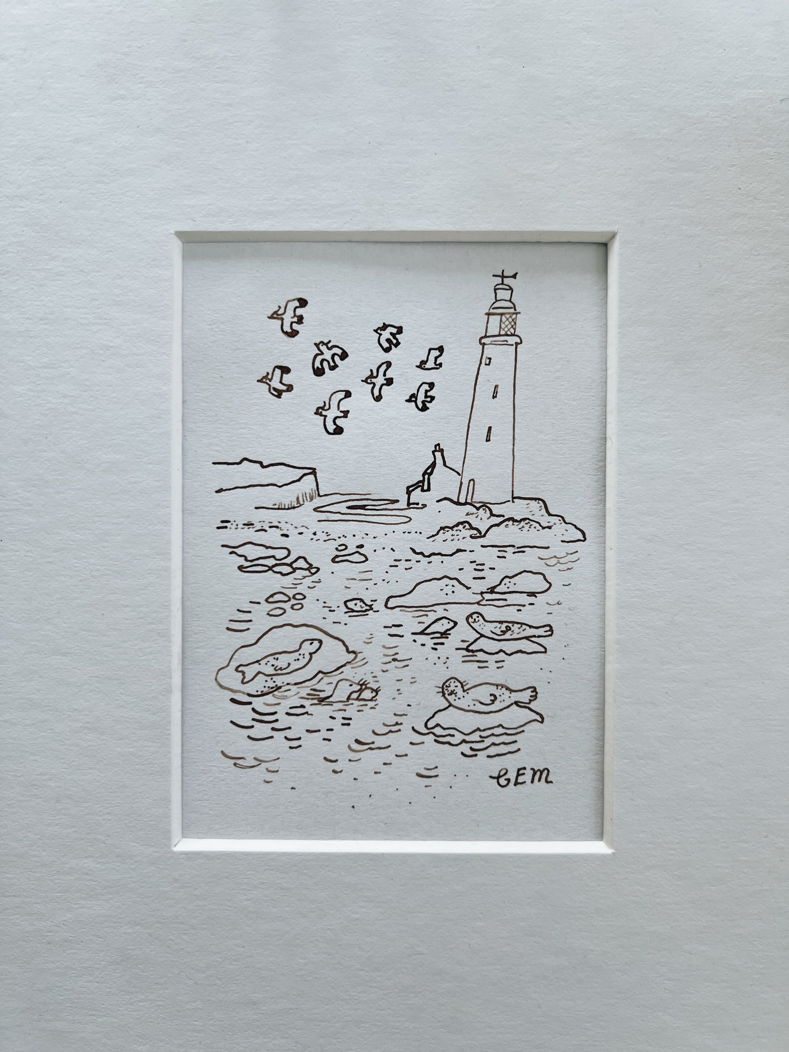 The Lighthouse: original ink drawing