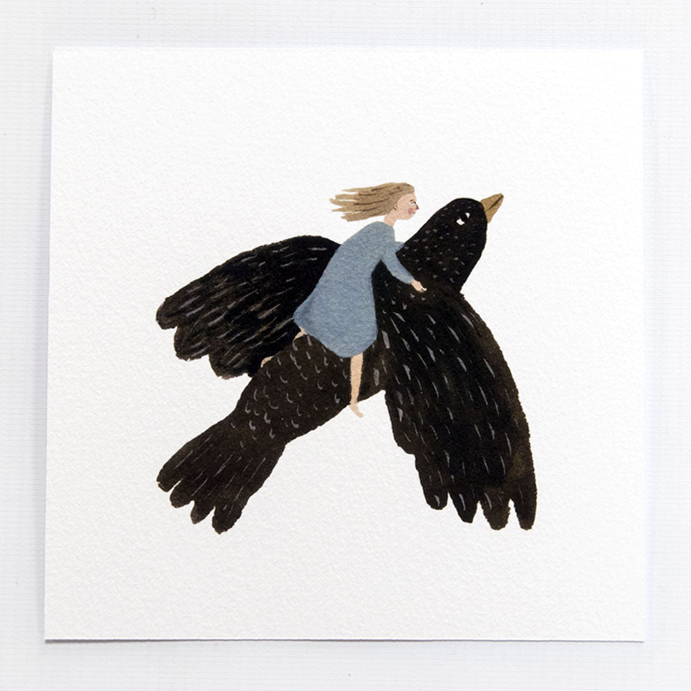 Starling Flight 6x6 print