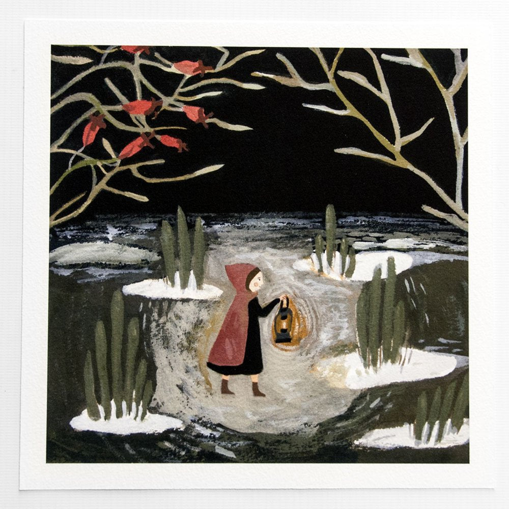 Waking up the Bulbs 9x9 print