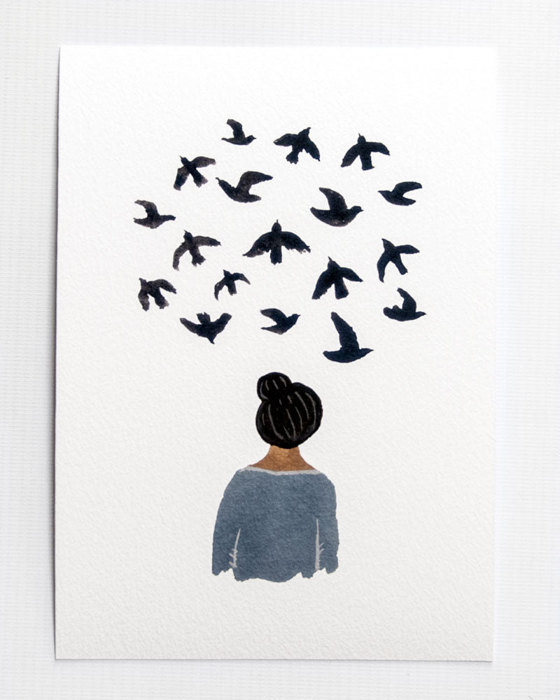 Bird Thoughts A5 print