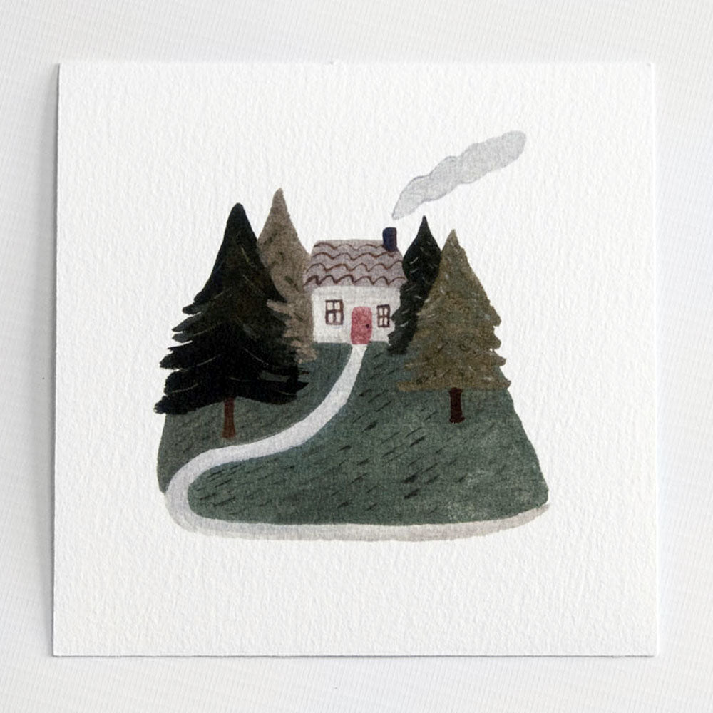 A Home In The Woods 6x6 print