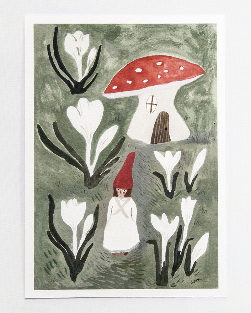 Crocus Gnome A5 Print