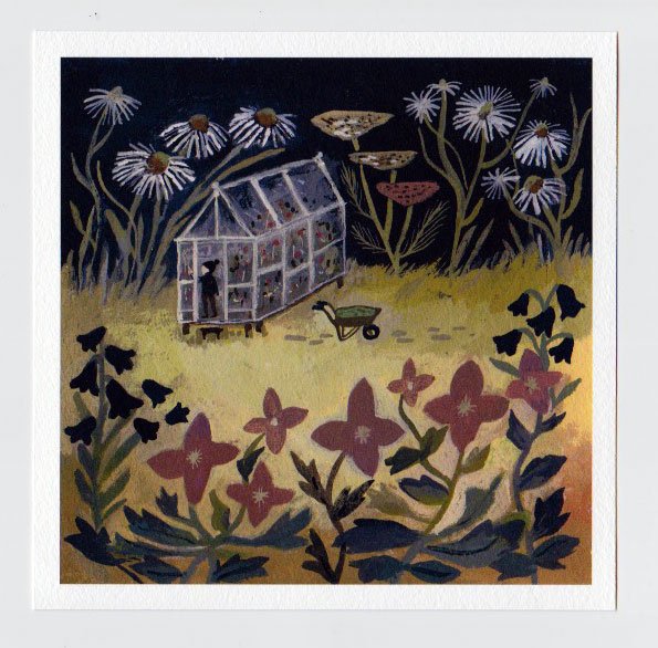 Down in the Garden 7x7 print