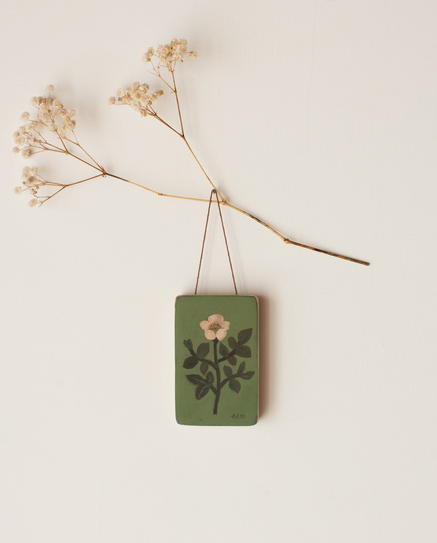 Wild Rose - original painting on wood