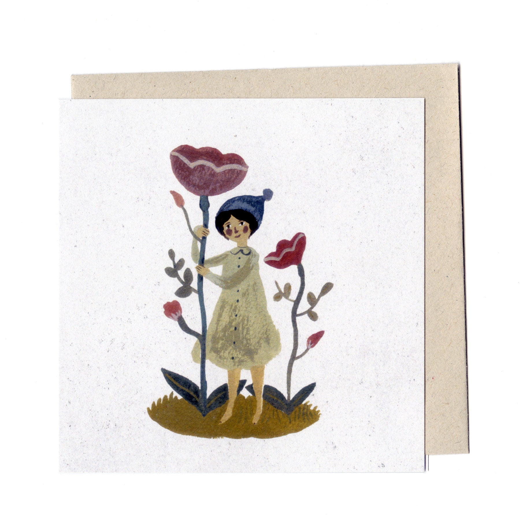 Blooms and bobble Hat card