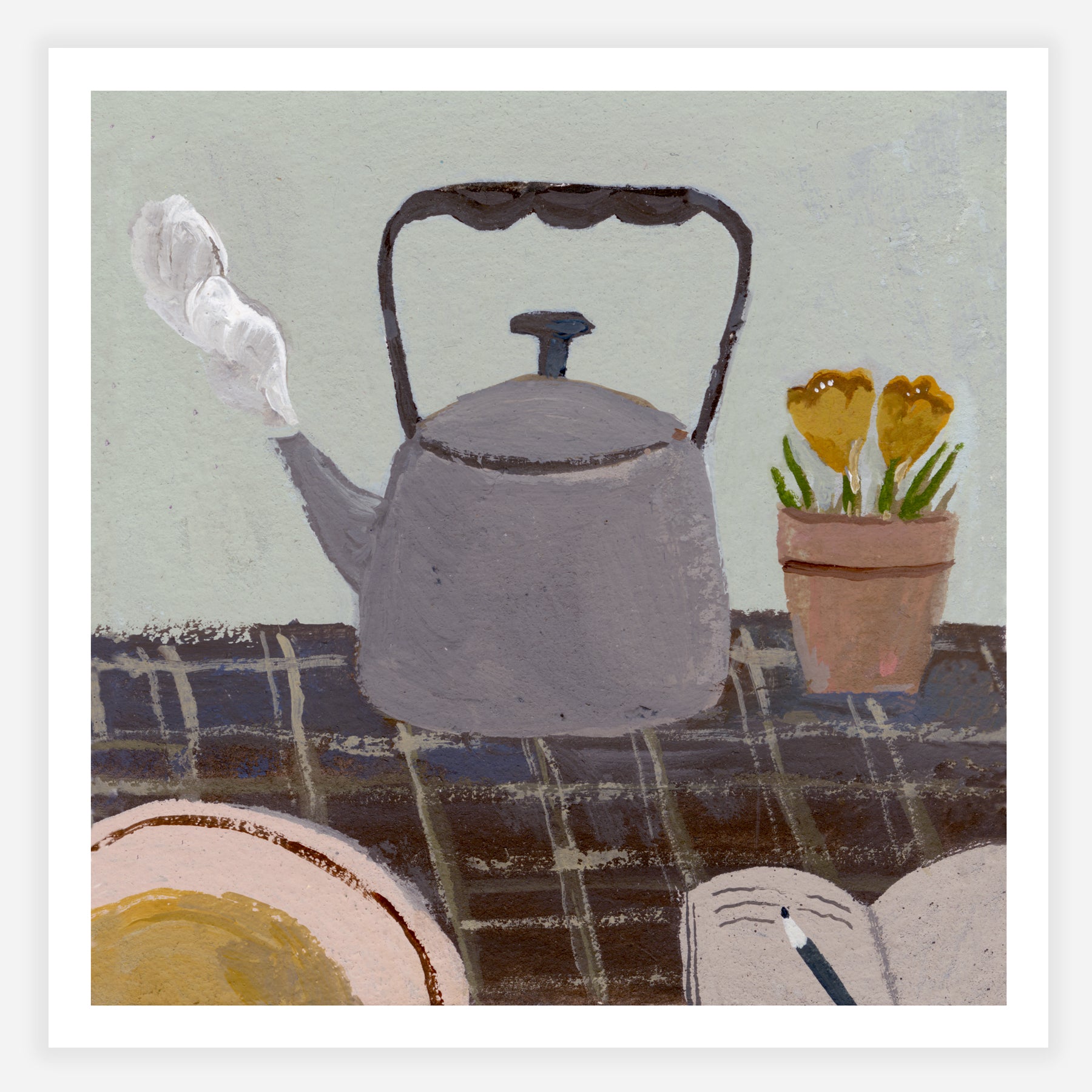 Crocuses on the Table 7x7 Print