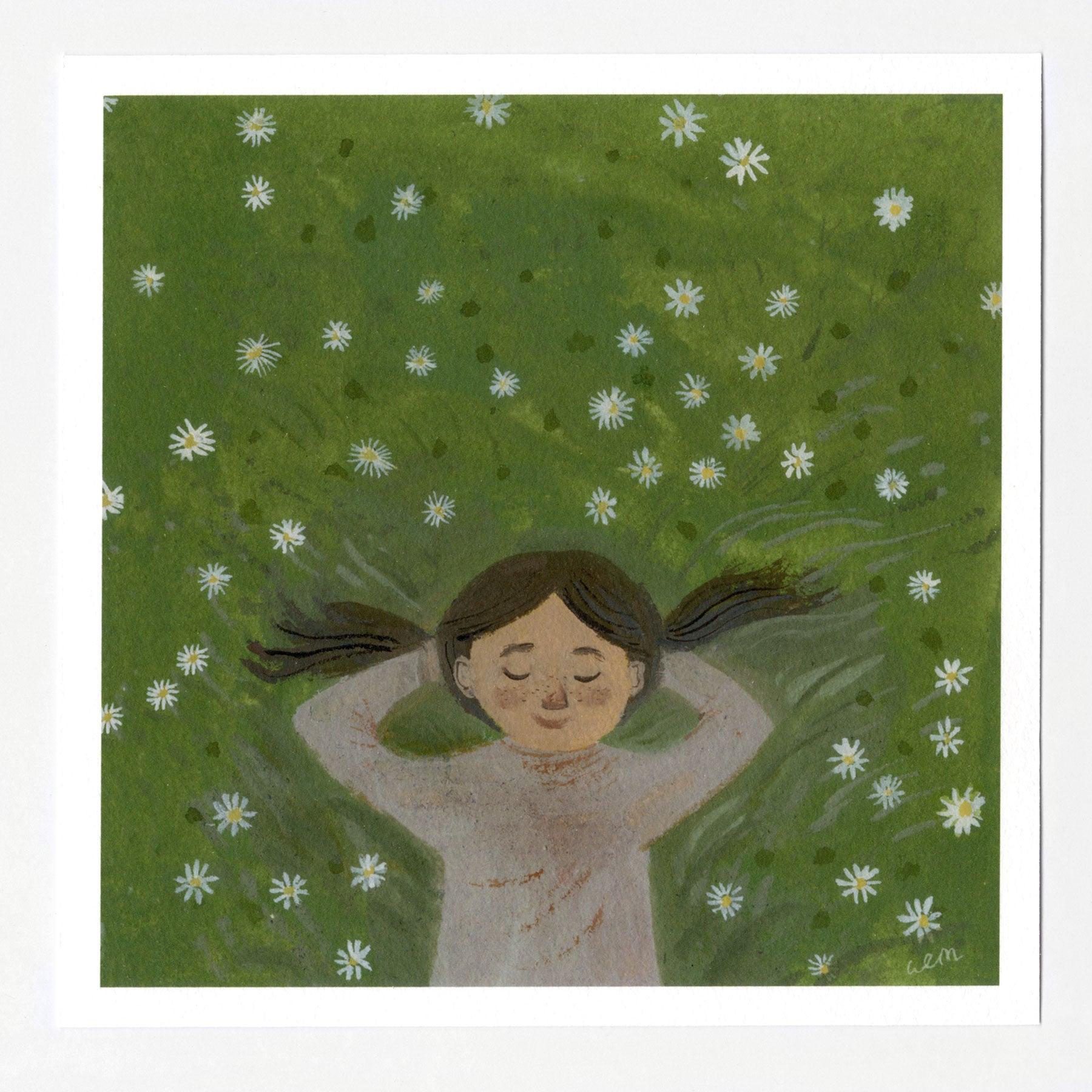 Dreaming in the Daisies 7x7 print