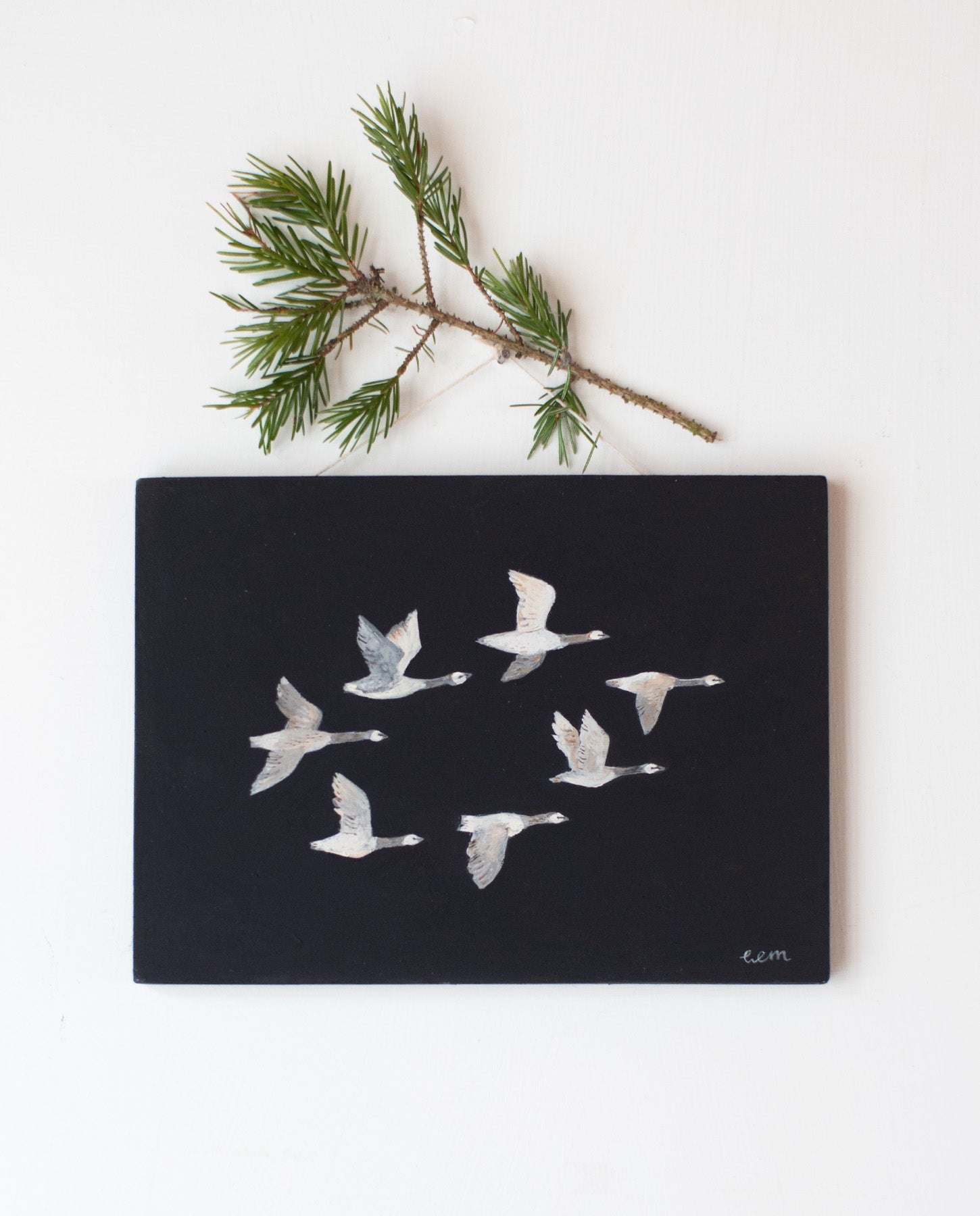 Barnacle Geese- original painting on wood