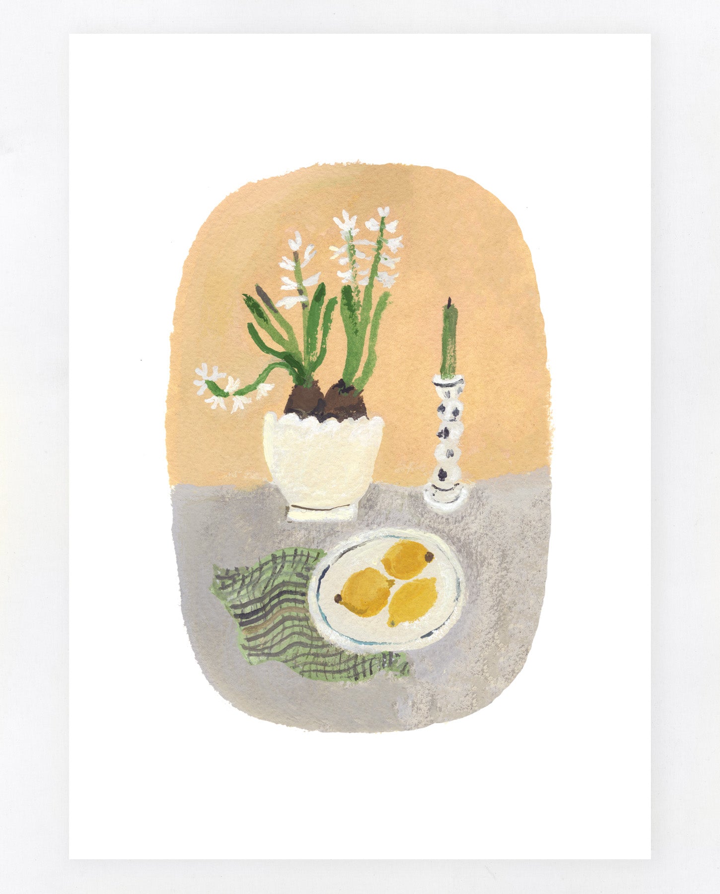 Hyacinth and Lemons A5 Print