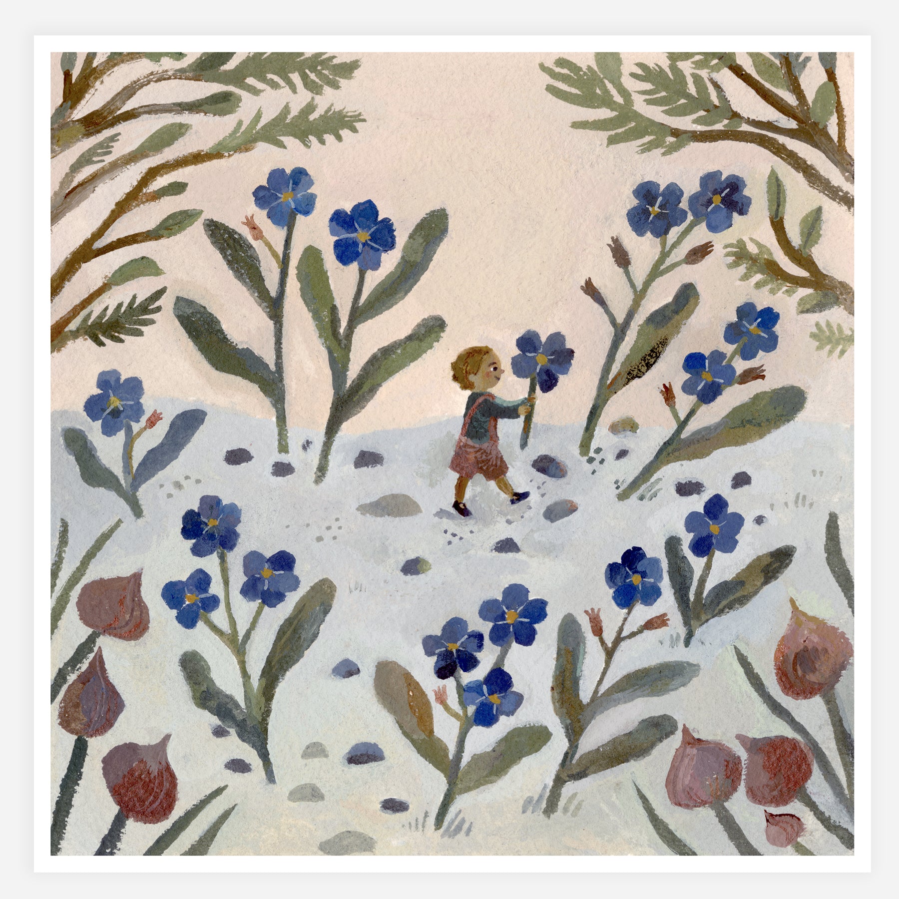 In the Forget-me-nots 20x20 Print