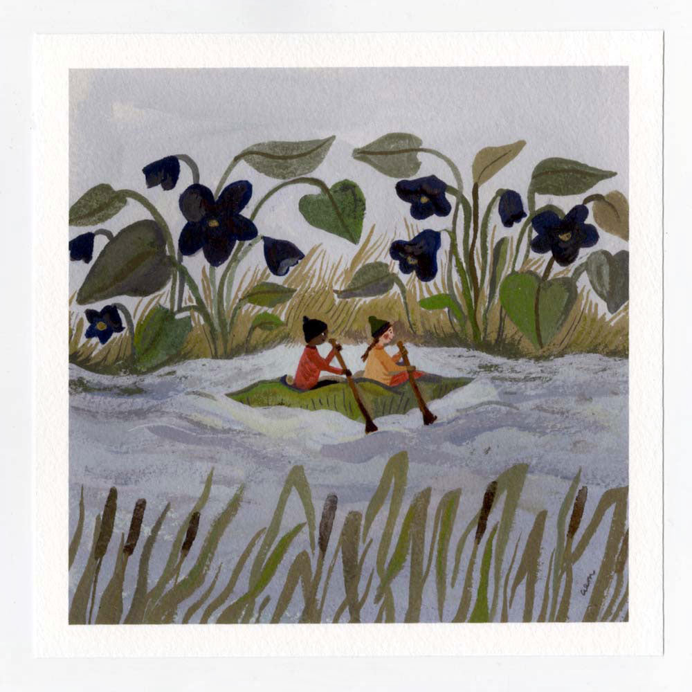 Leaf Boat 7x7 print