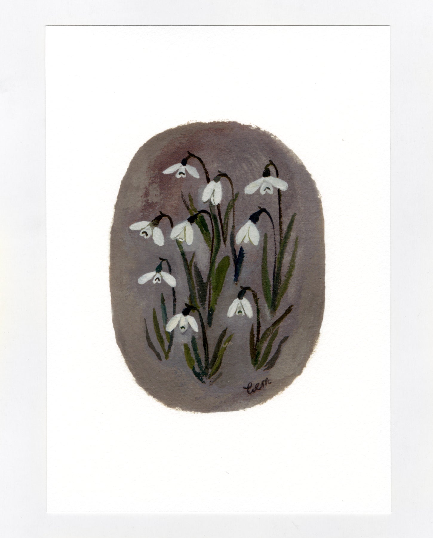 Little Snowdrops a5 print