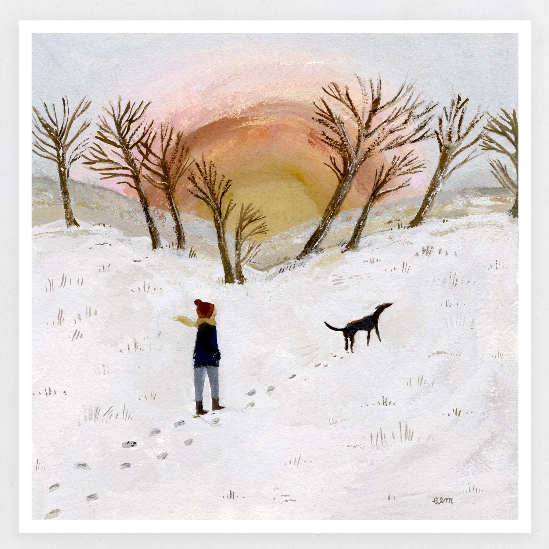 Low Winter Sun 20x20 print