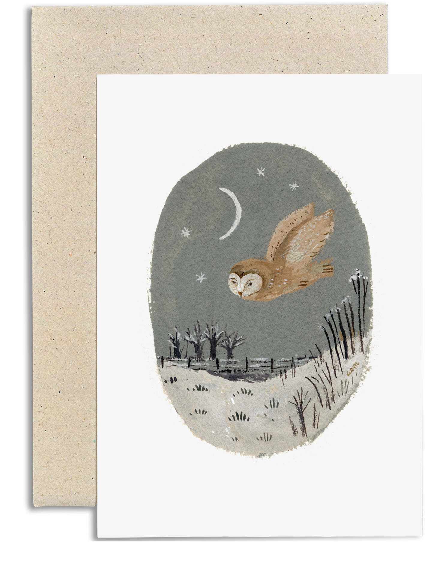 Owl at Twilight card