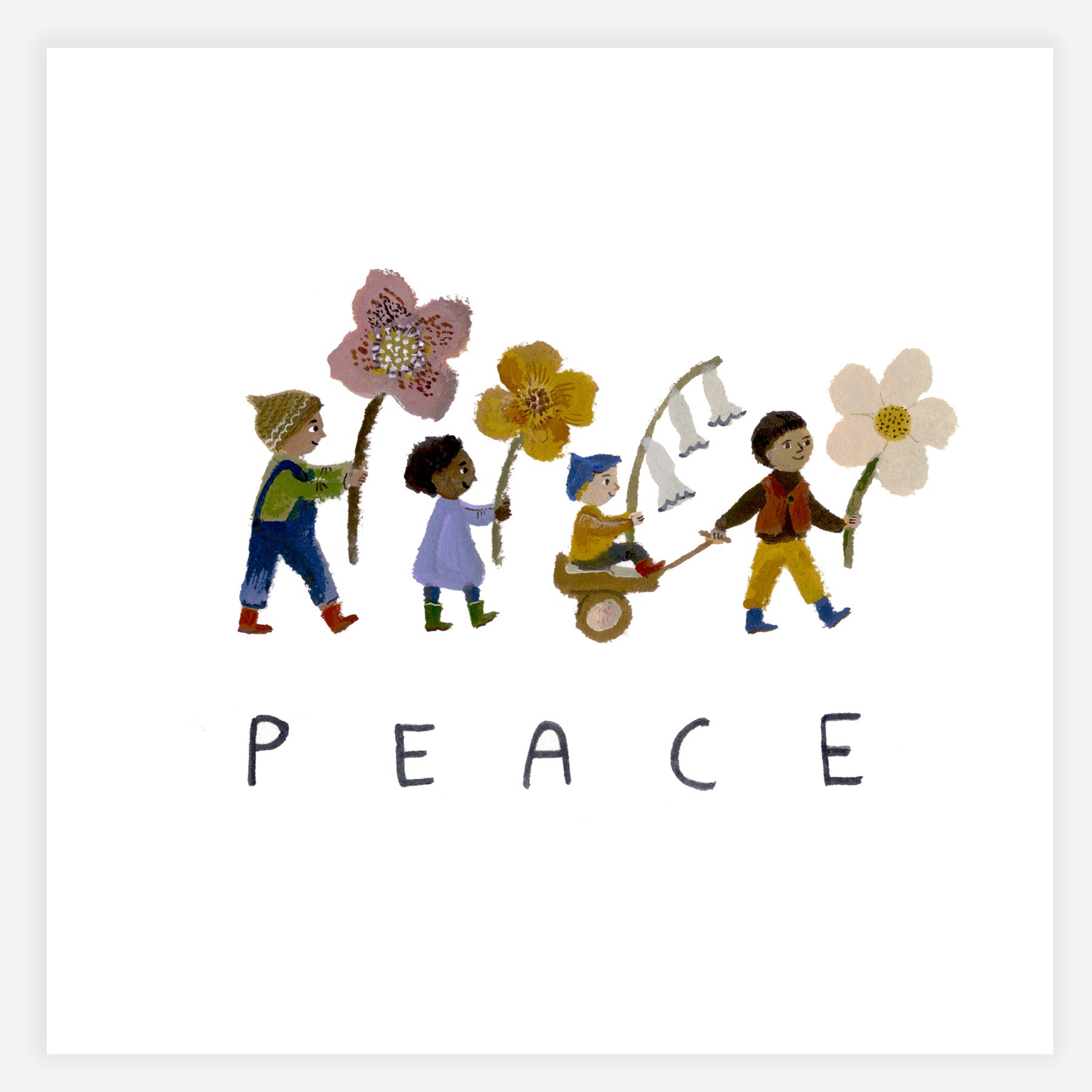 Flowers of Peace 20x20cm Print