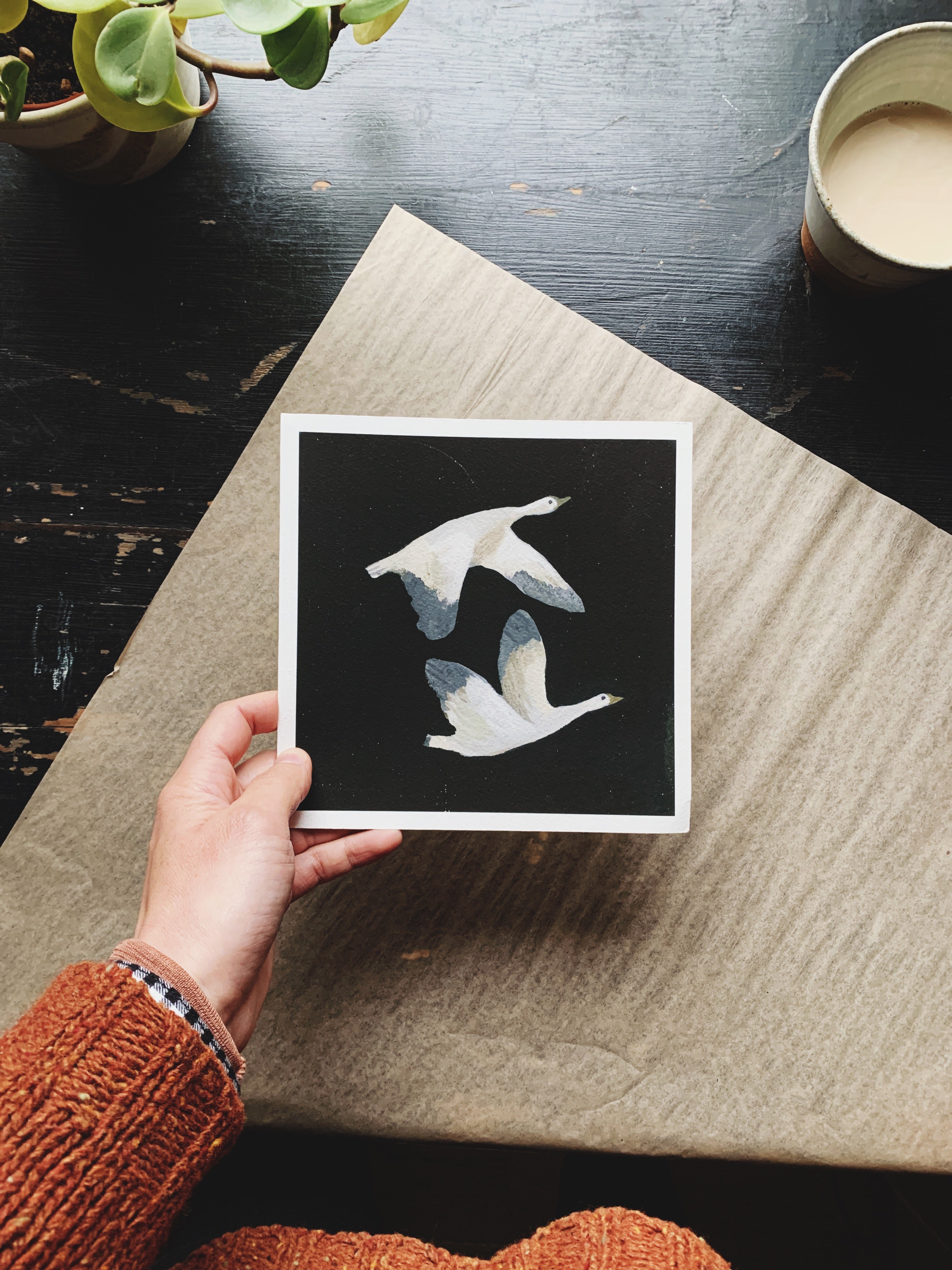 SECONDS & SAMPLES SALE- Snow Geese 6x6 or 7x7 Print