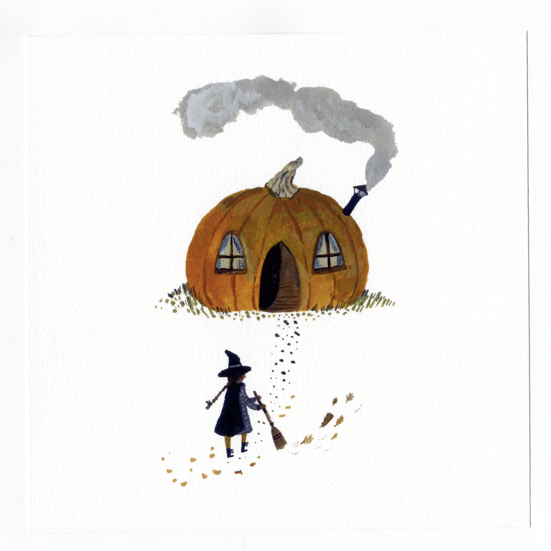 Pumpkin Cottage 20x20 print