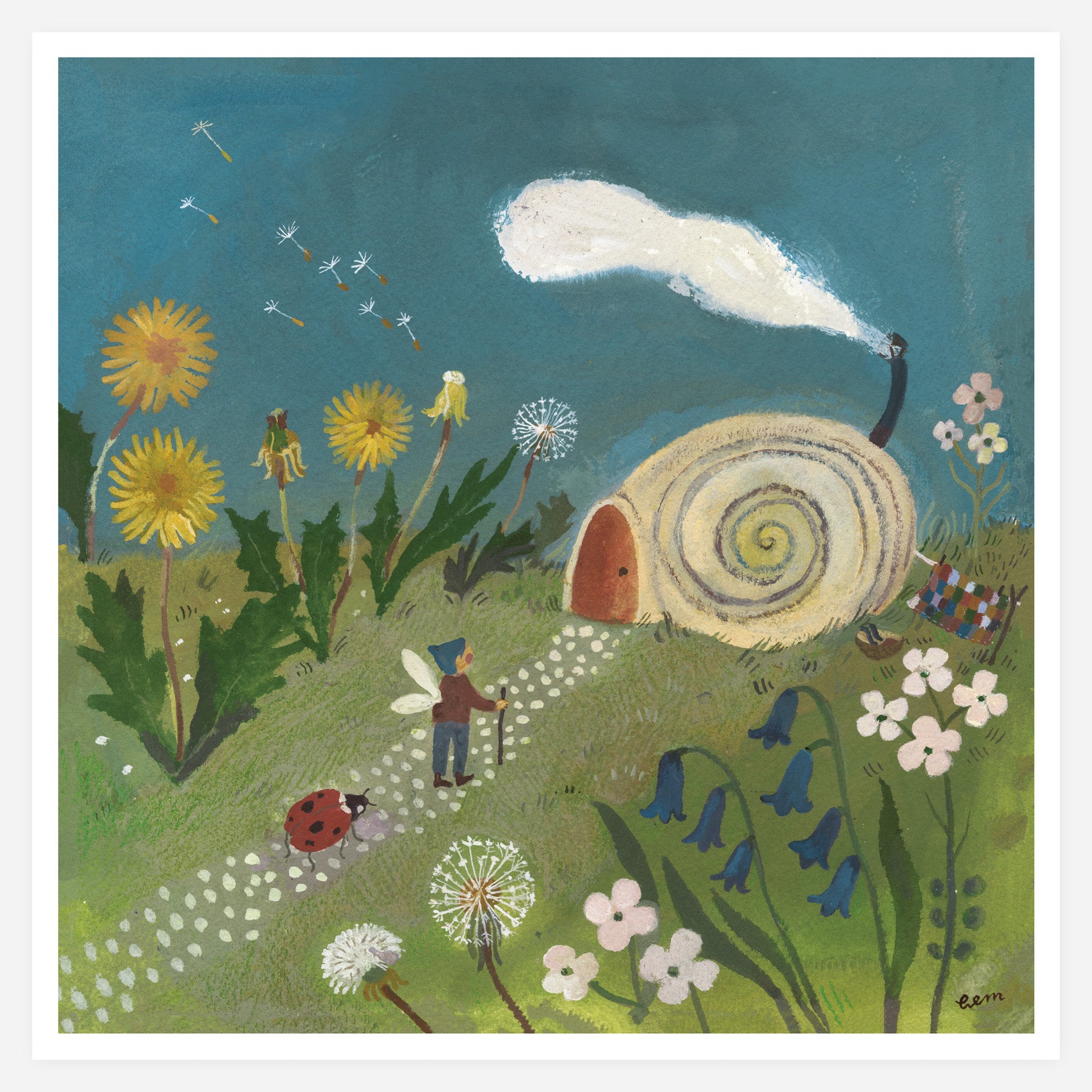 Snail Cottage 20x20cm Print