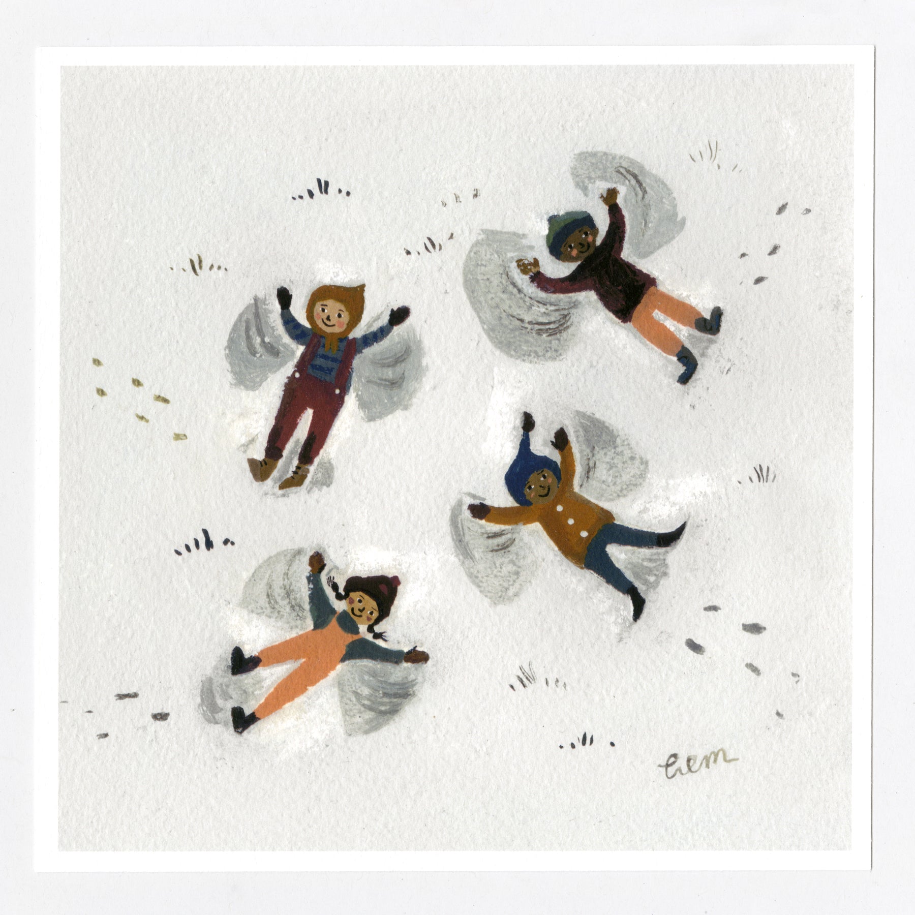 Snow Angels 20x20 cm print