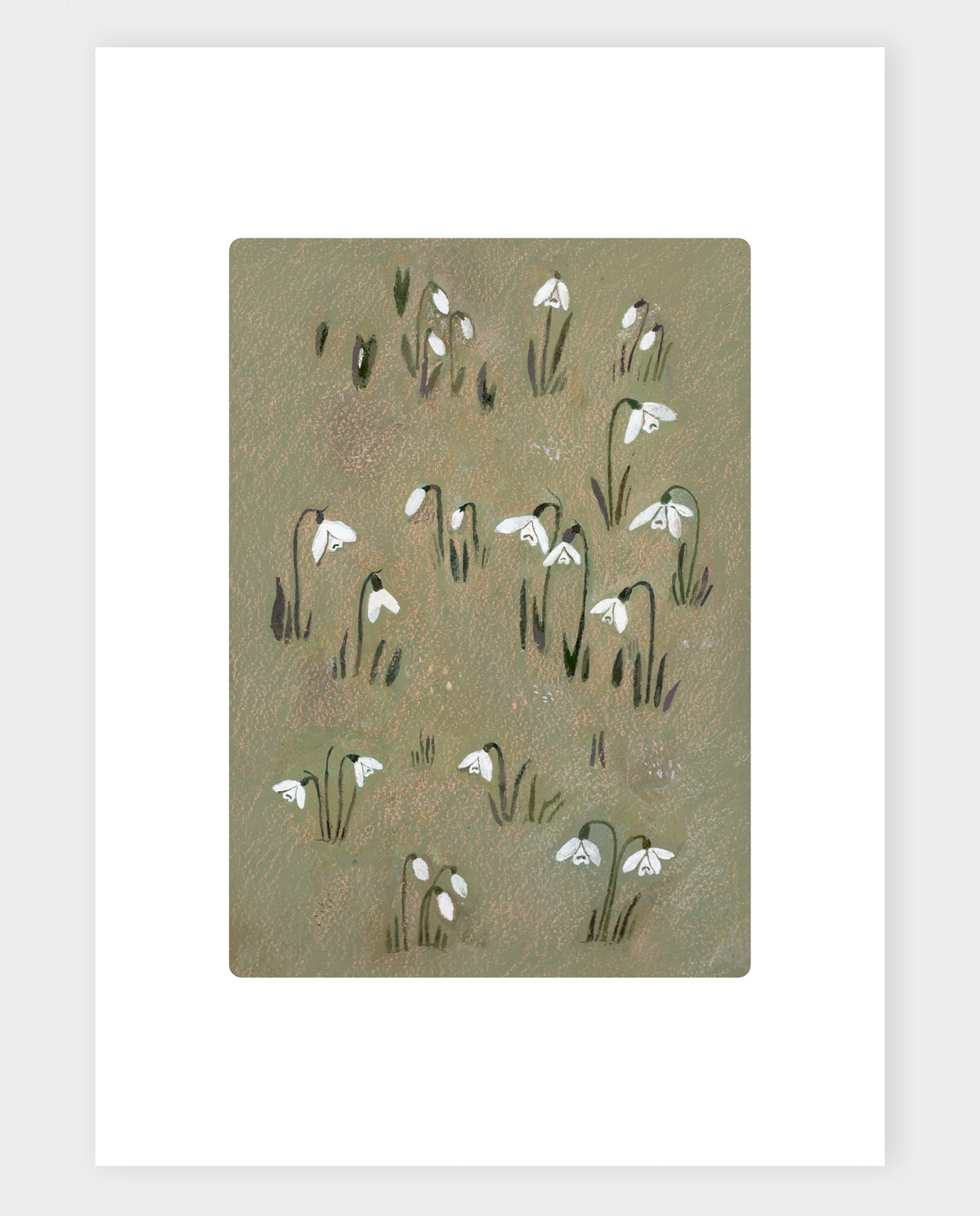 Snowdrop Drift A4 Print