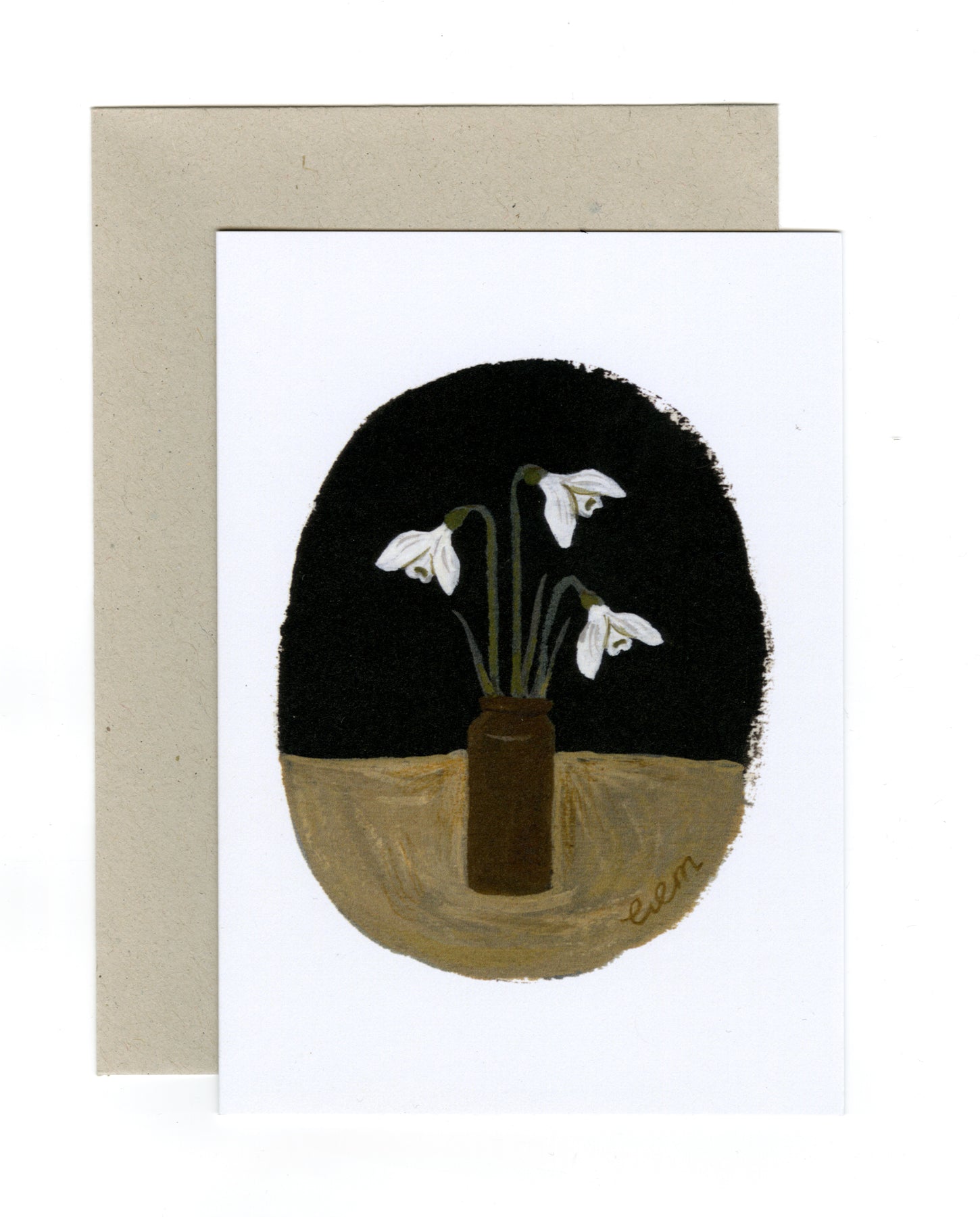 Snowdrops in a Jar card