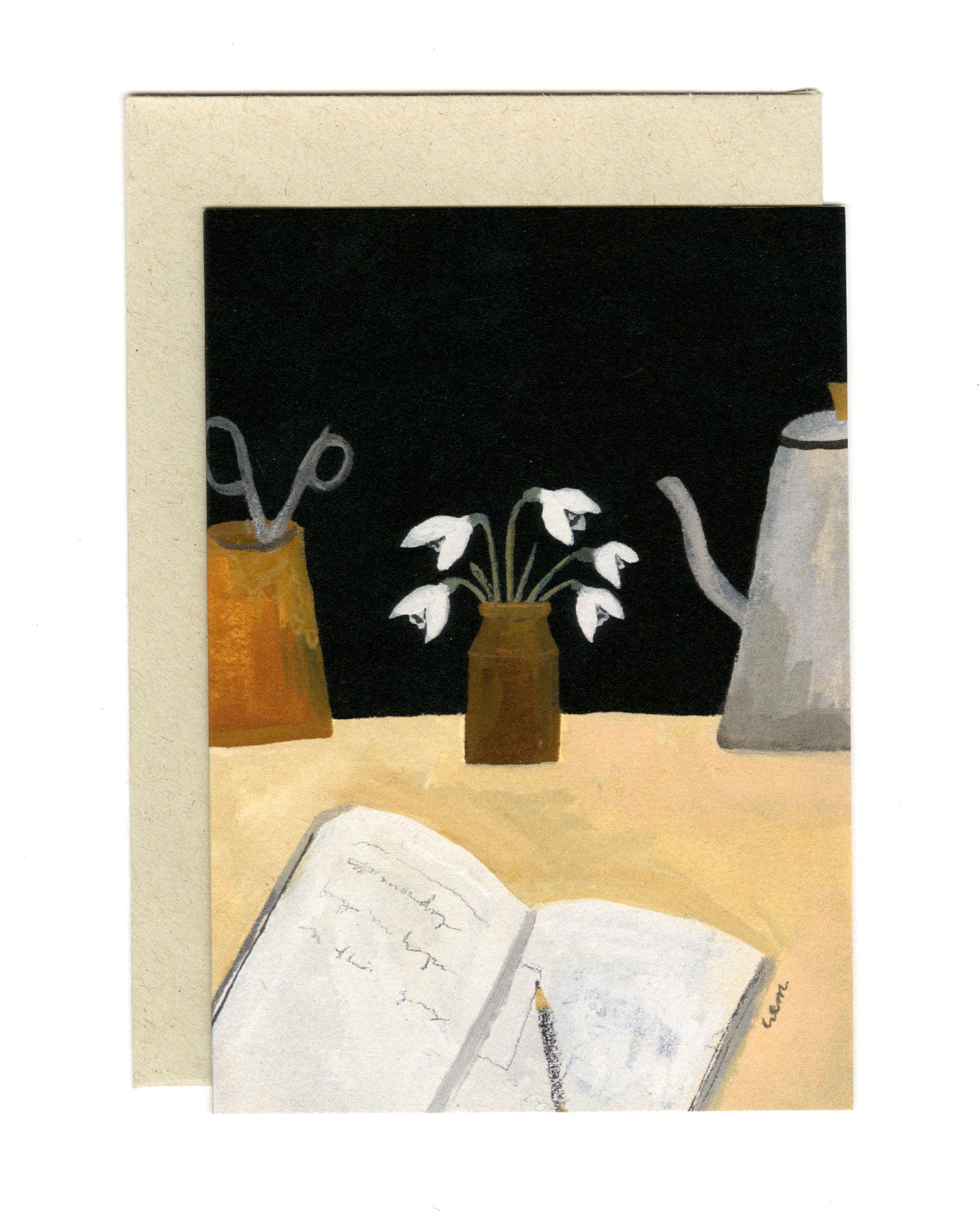 Snowdrops on the Table card