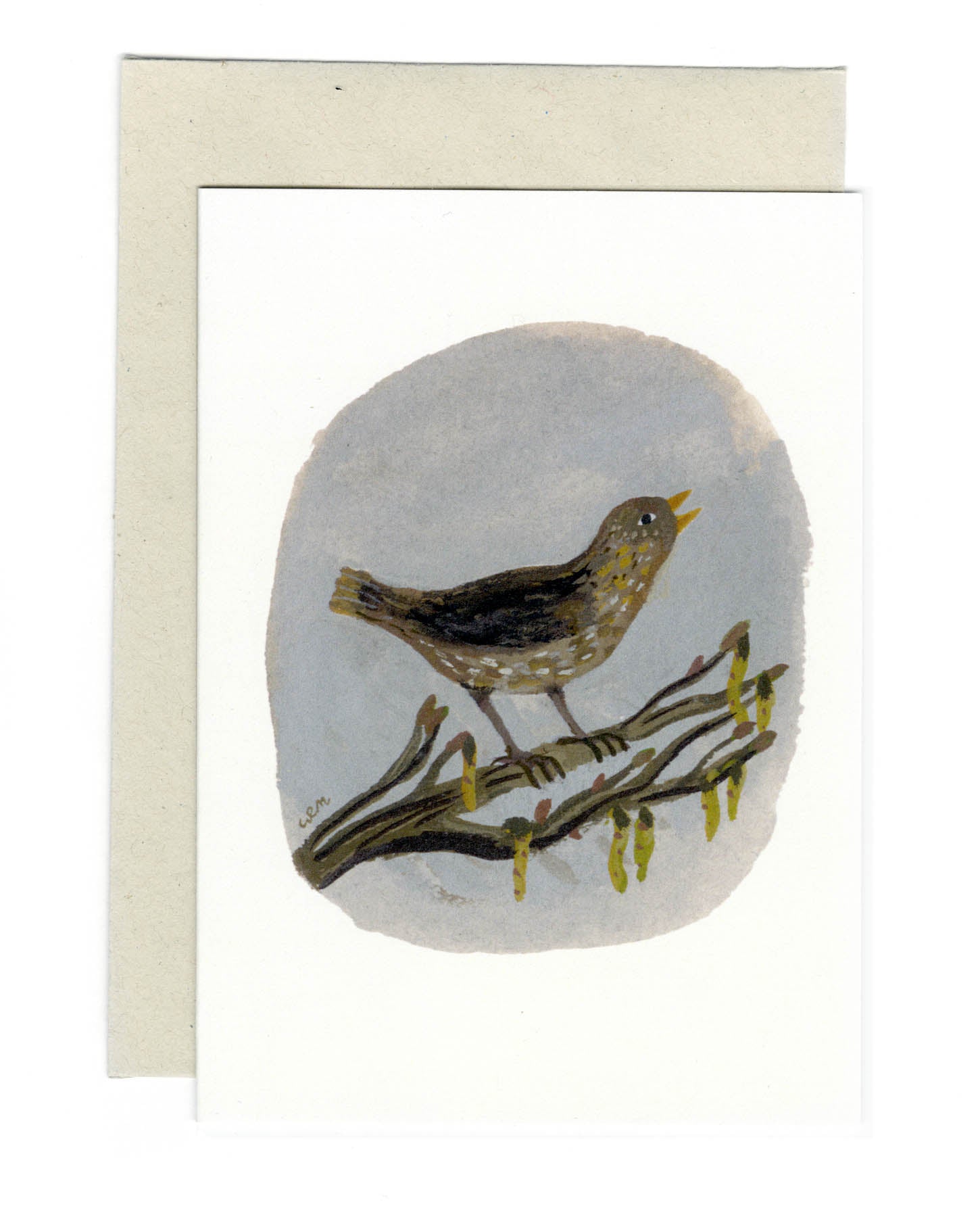 Song Thrush a6 card