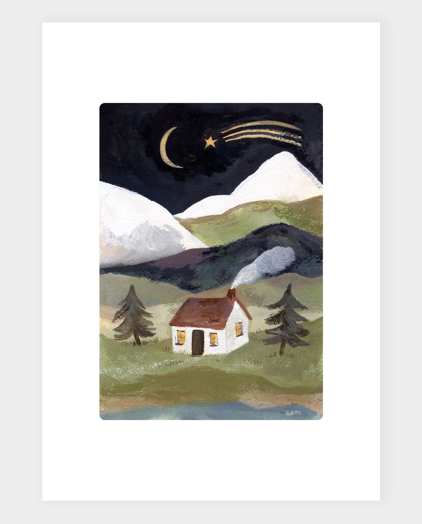 Star Over the Mountain a4 print