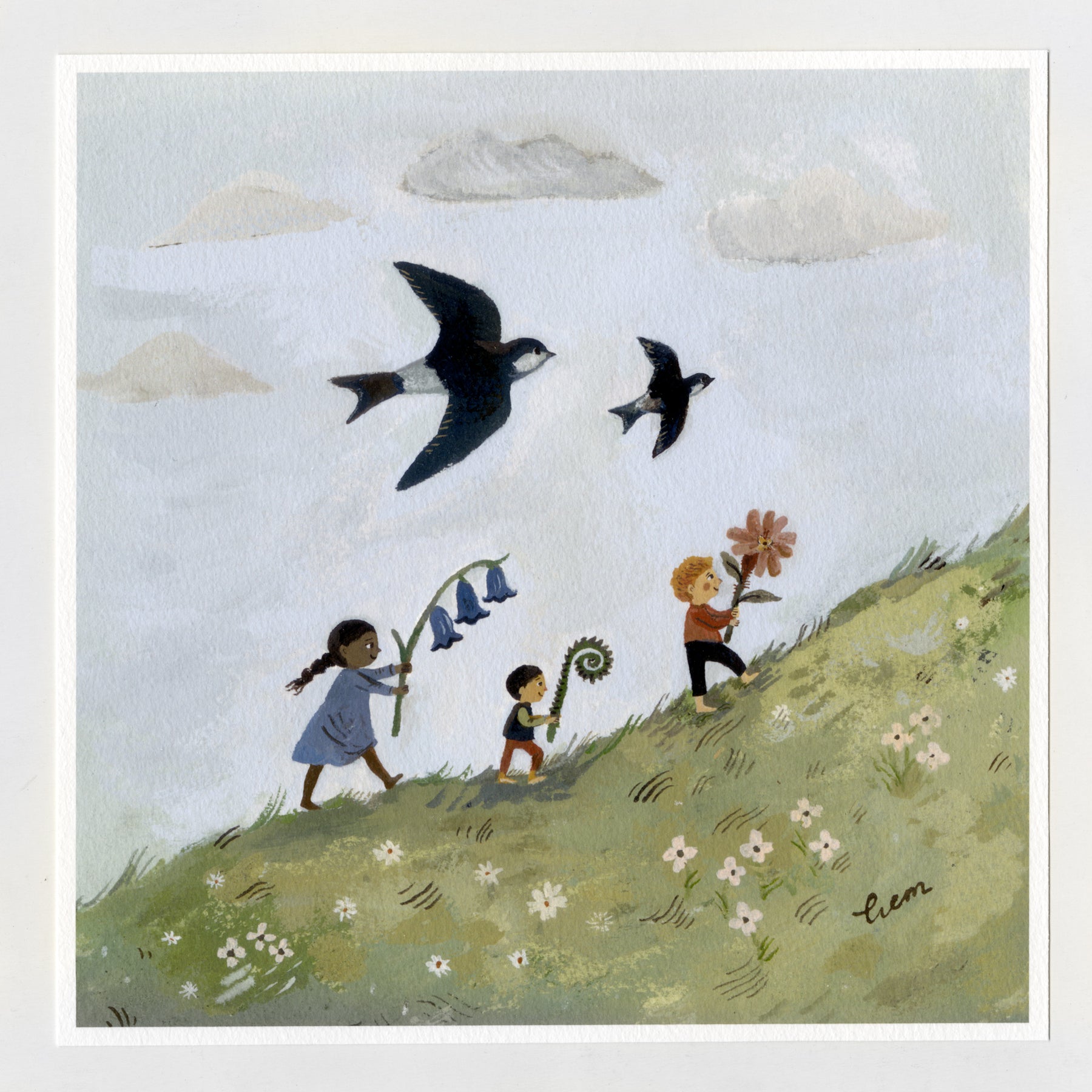 Up the Hill 20x20cm Print