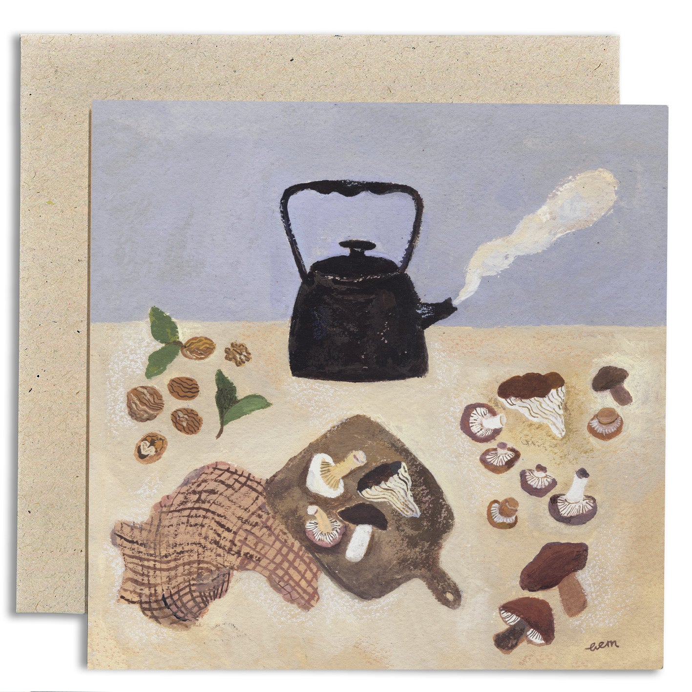 Wild Mushrooms and Walnuts Card