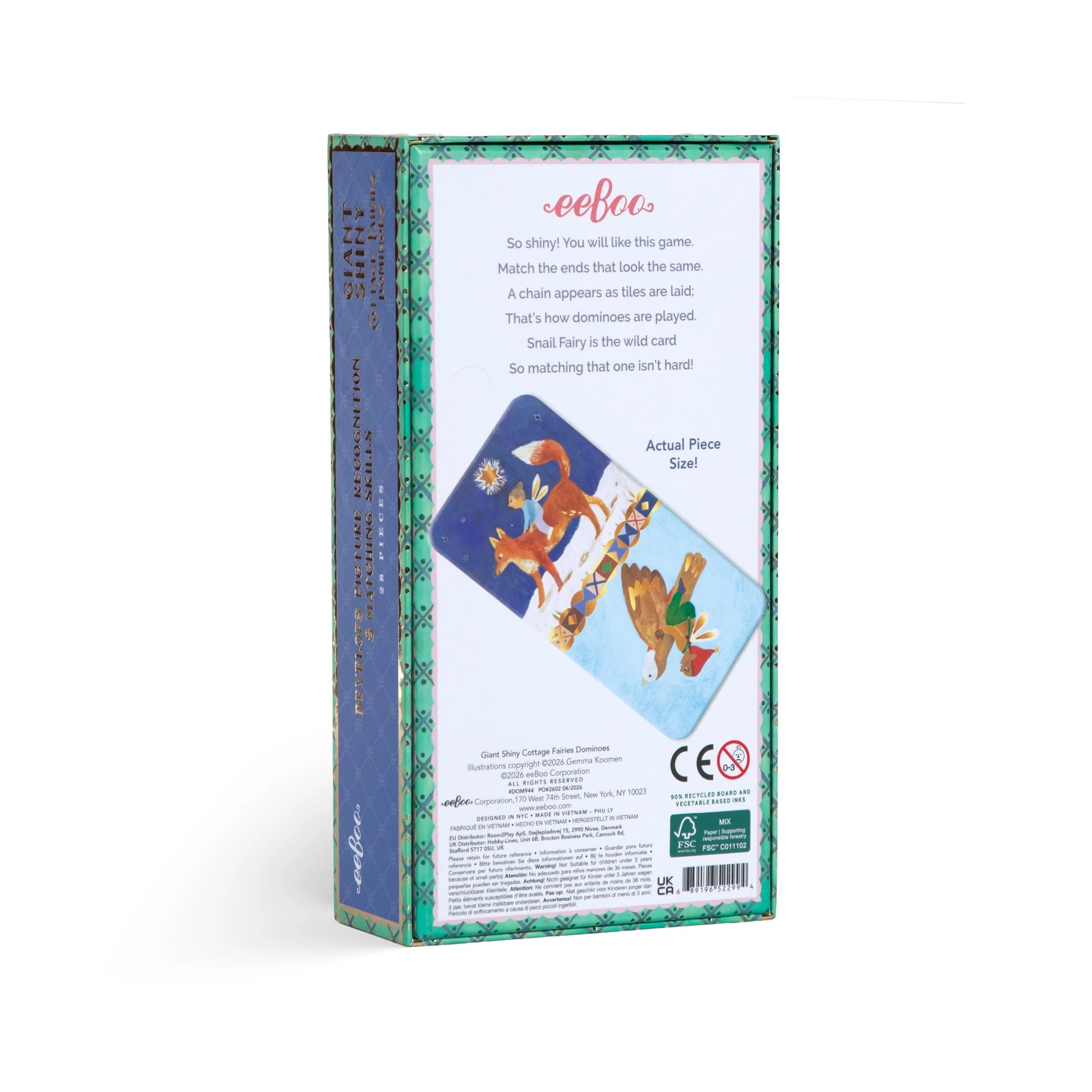 Cottage Fairies Giant Dominoes Game