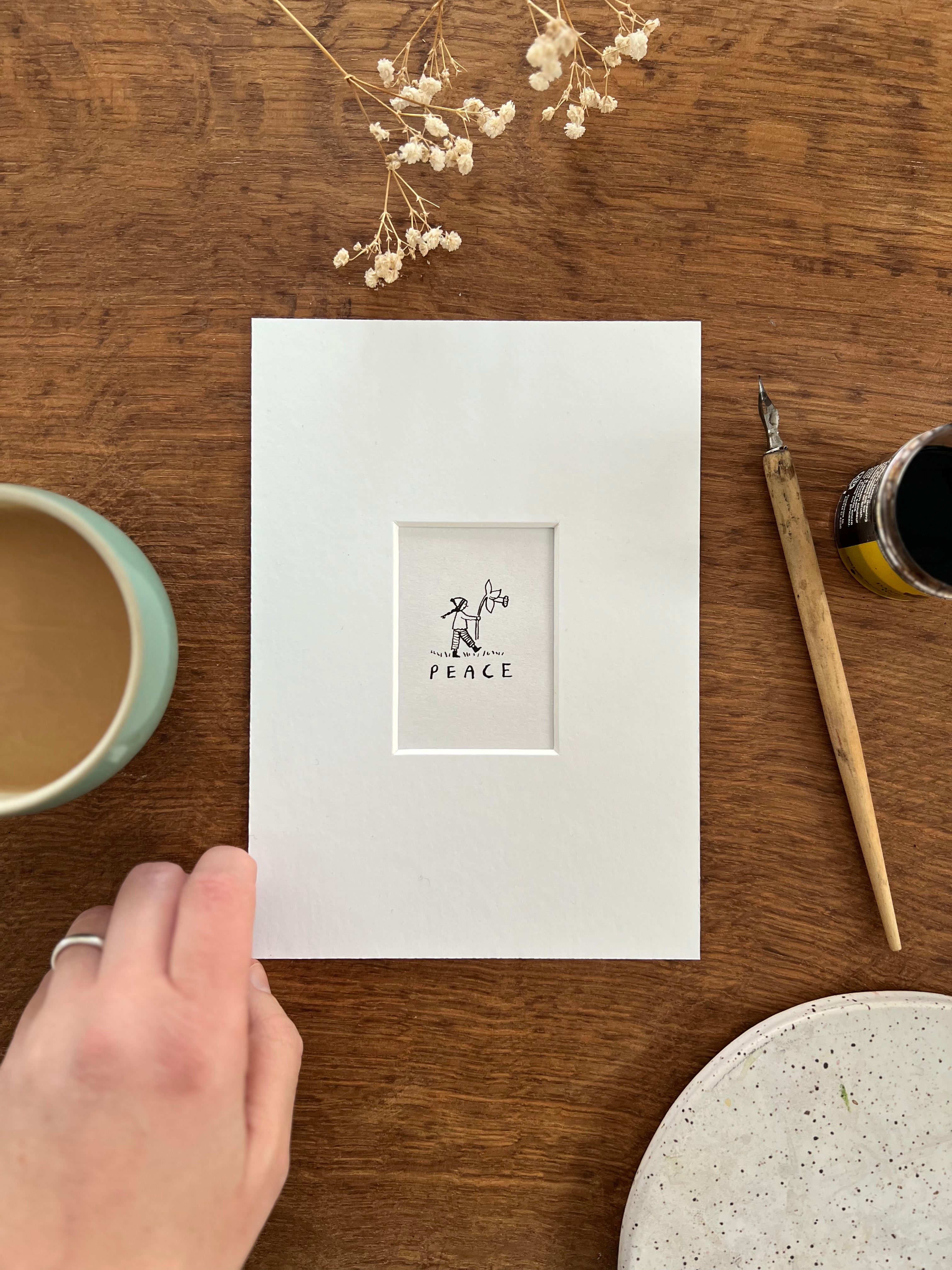 Peace five: original drawing