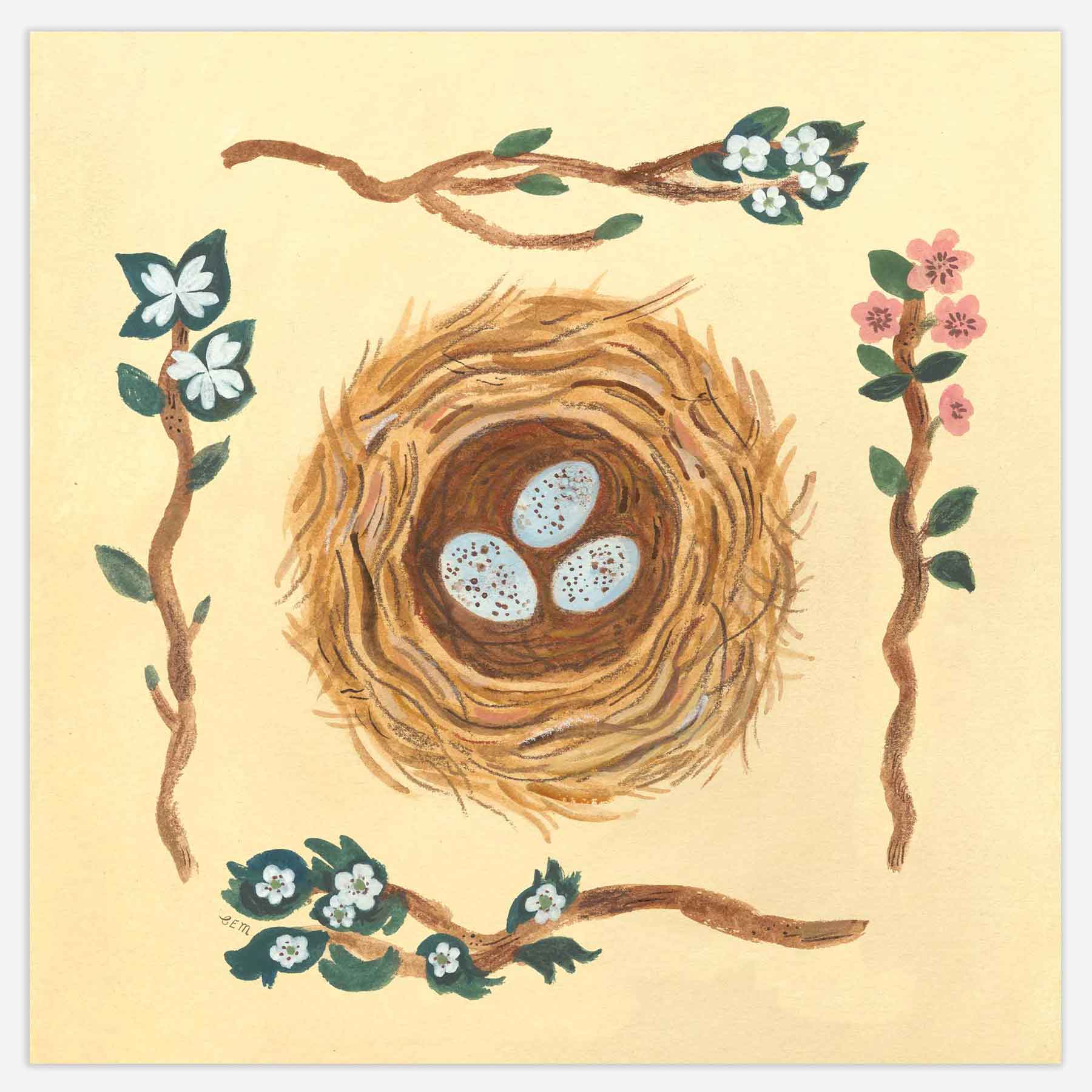 Nest and Eggs print